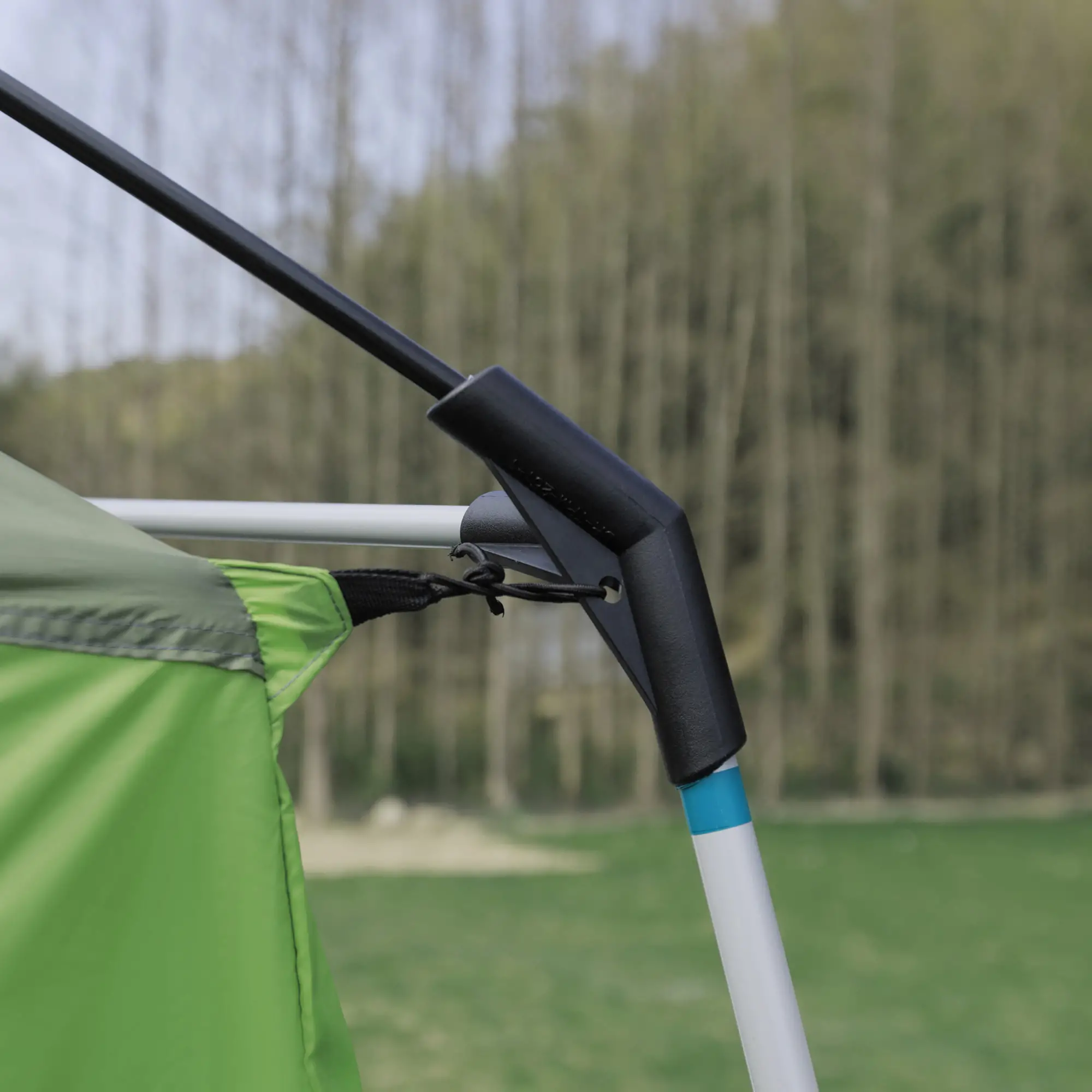 Tunnel Tent Camping Shelter, Two Rooms, Lamp Hook, Portable, Green - Image 9