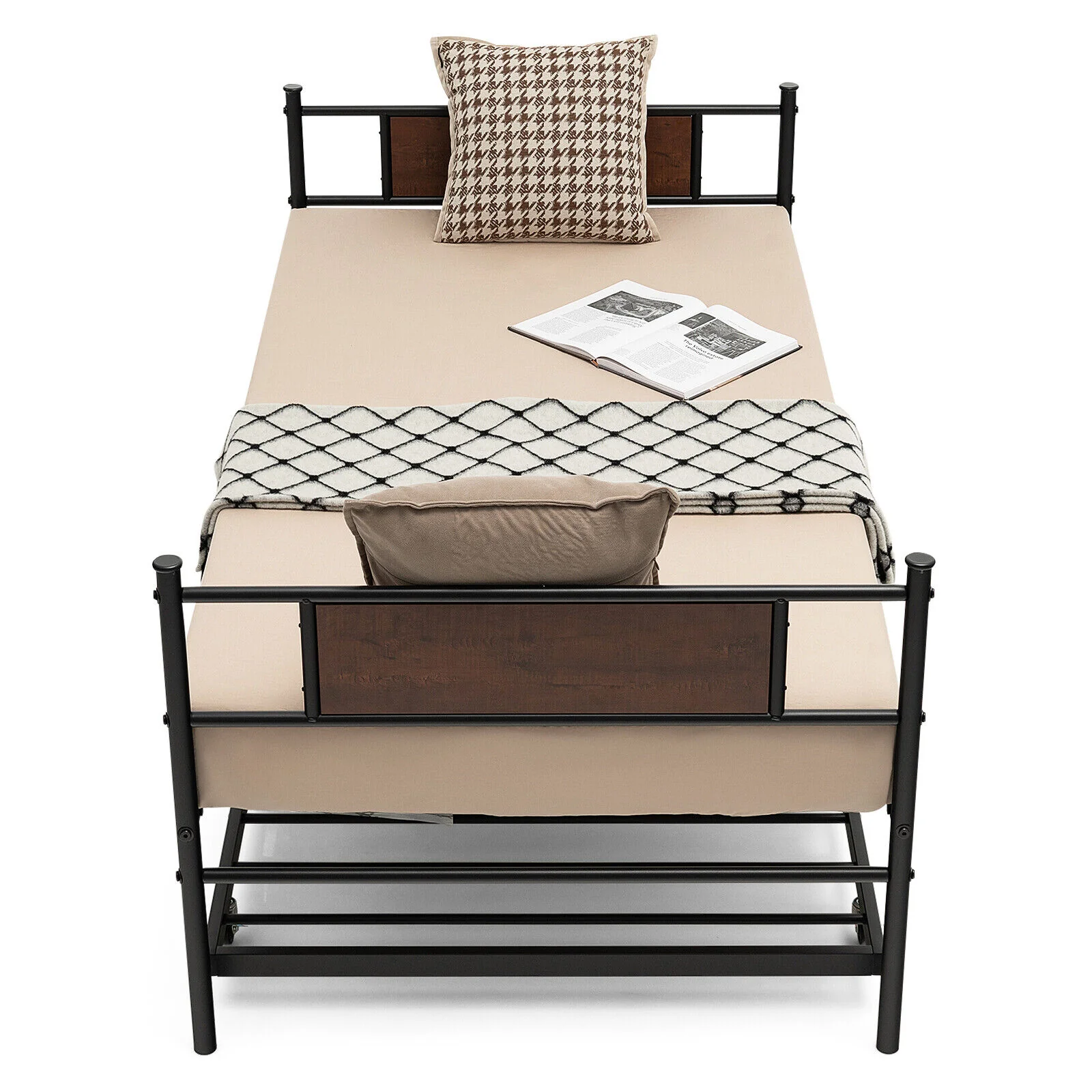 Twin Size 2-In-1 Daybed Frame With Pullout Trundle, Black - Image 5