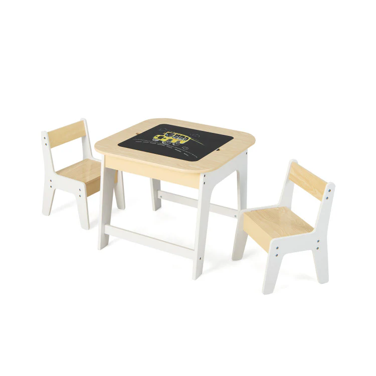 Twin Size Wooden House Bed, Table And Chairs Set, 2-Shelf Bookcase - Image 5