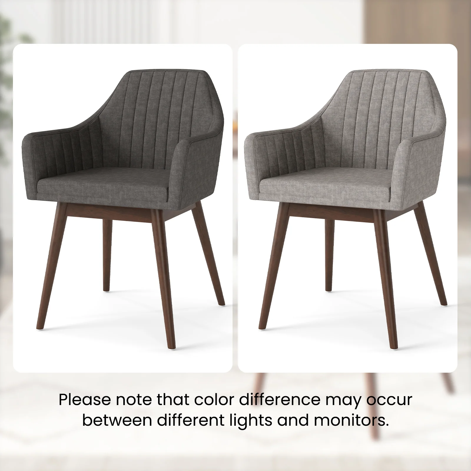 Upholstered Dining Chairs Set of 2, Comfy Padded Backrest and Seat, Gray - Image 10