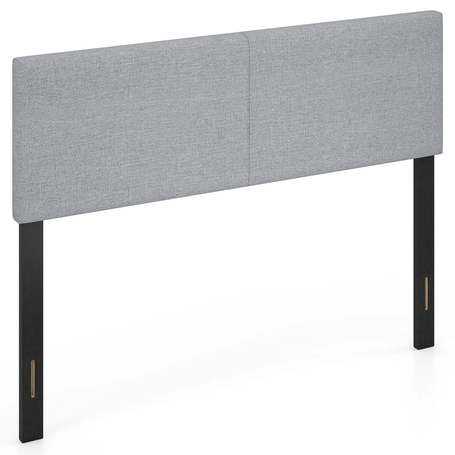 Upholstered Headboard, Queen/Full, Quilted Linen, Gray