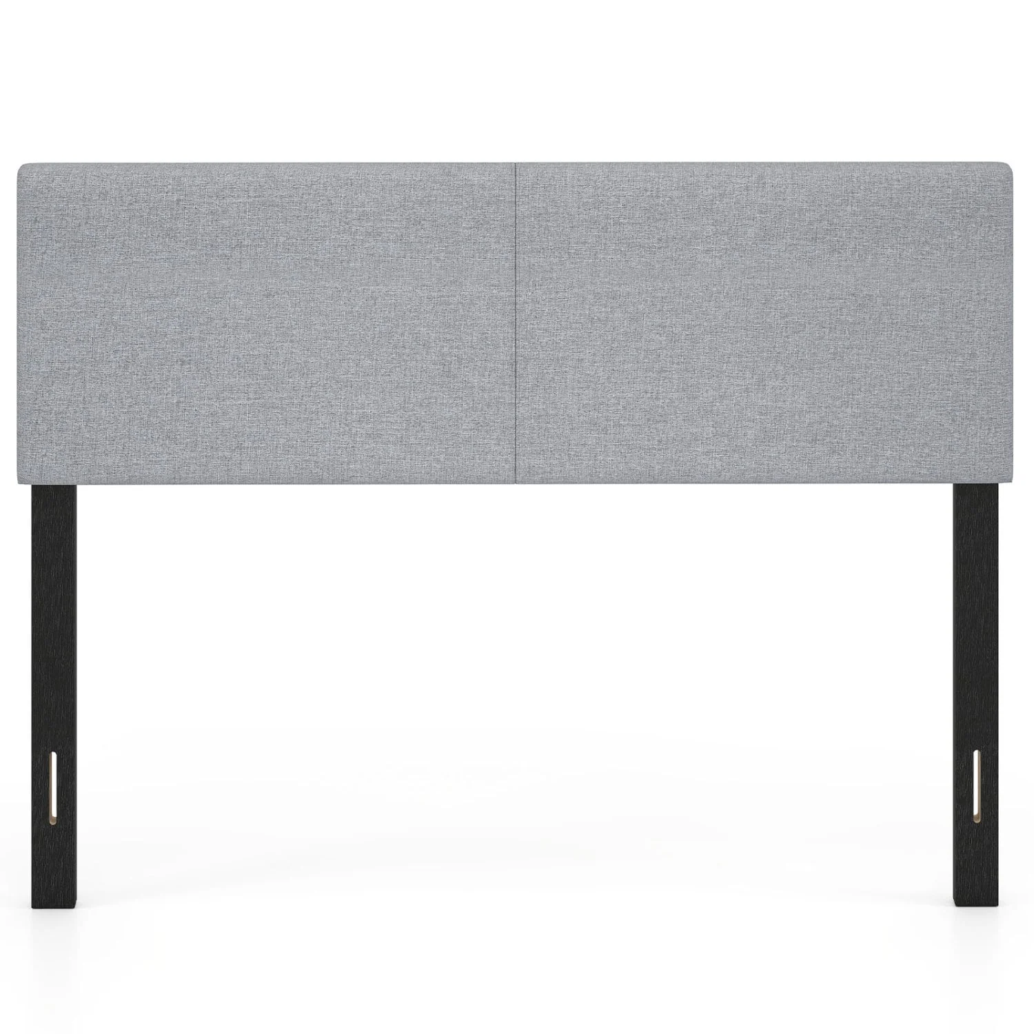 Upholstered Headboard, Queen/Full, Quilted Linen, Gray - Image 4