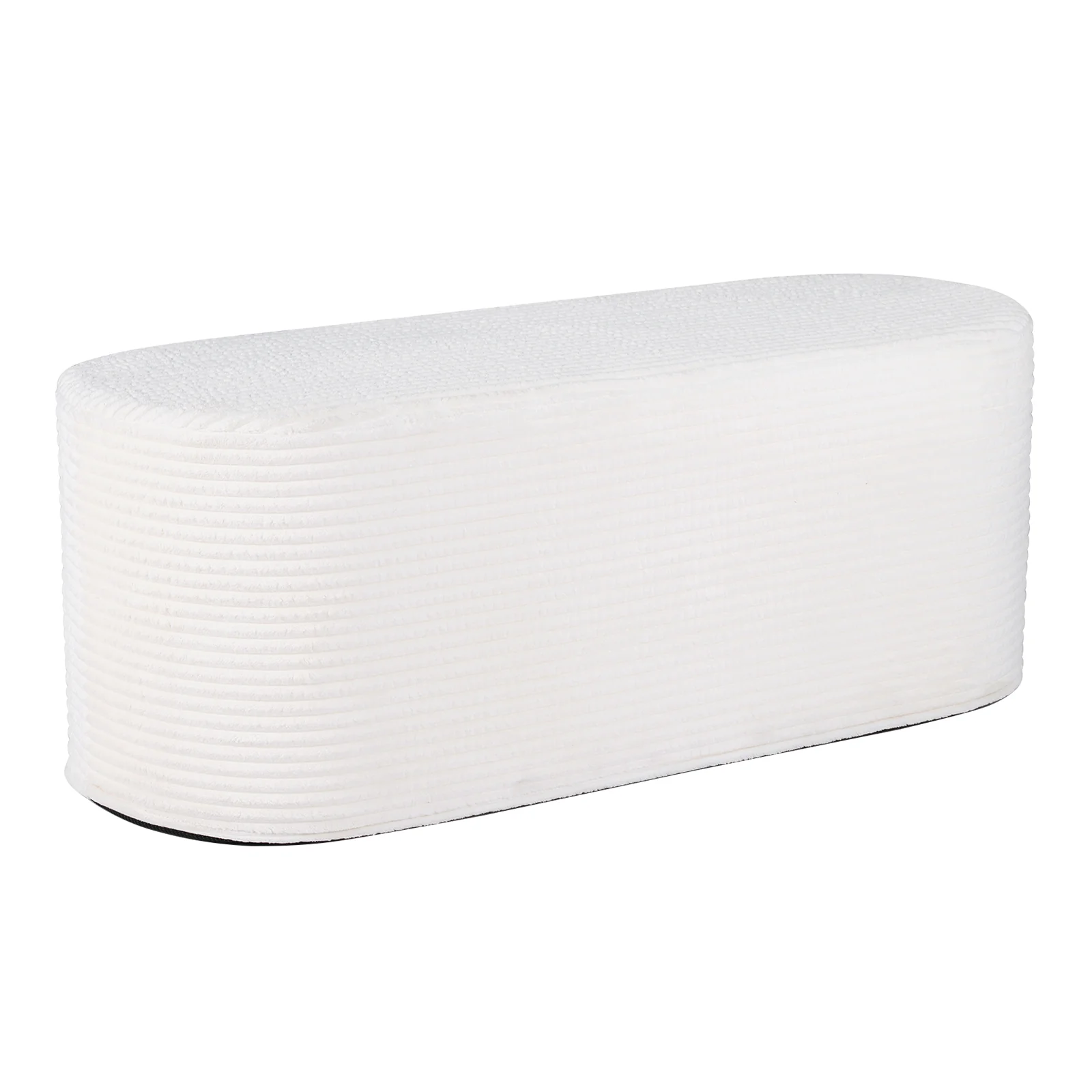 Upholstered Ottoman Bench with High-Density Sponge, Beige - Image 4