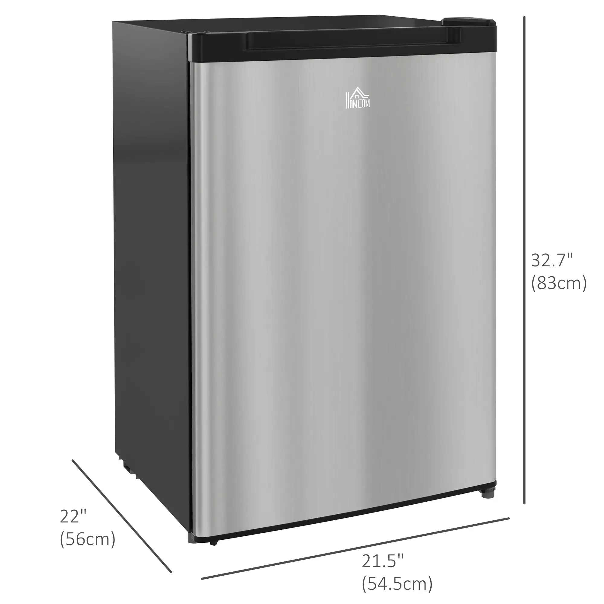 Upright Freezer, 3 Cu.Ft Mini Freezer with Reversible Single Door, Adjustable Thermostat for Home, Dorm, Silver - Image 3