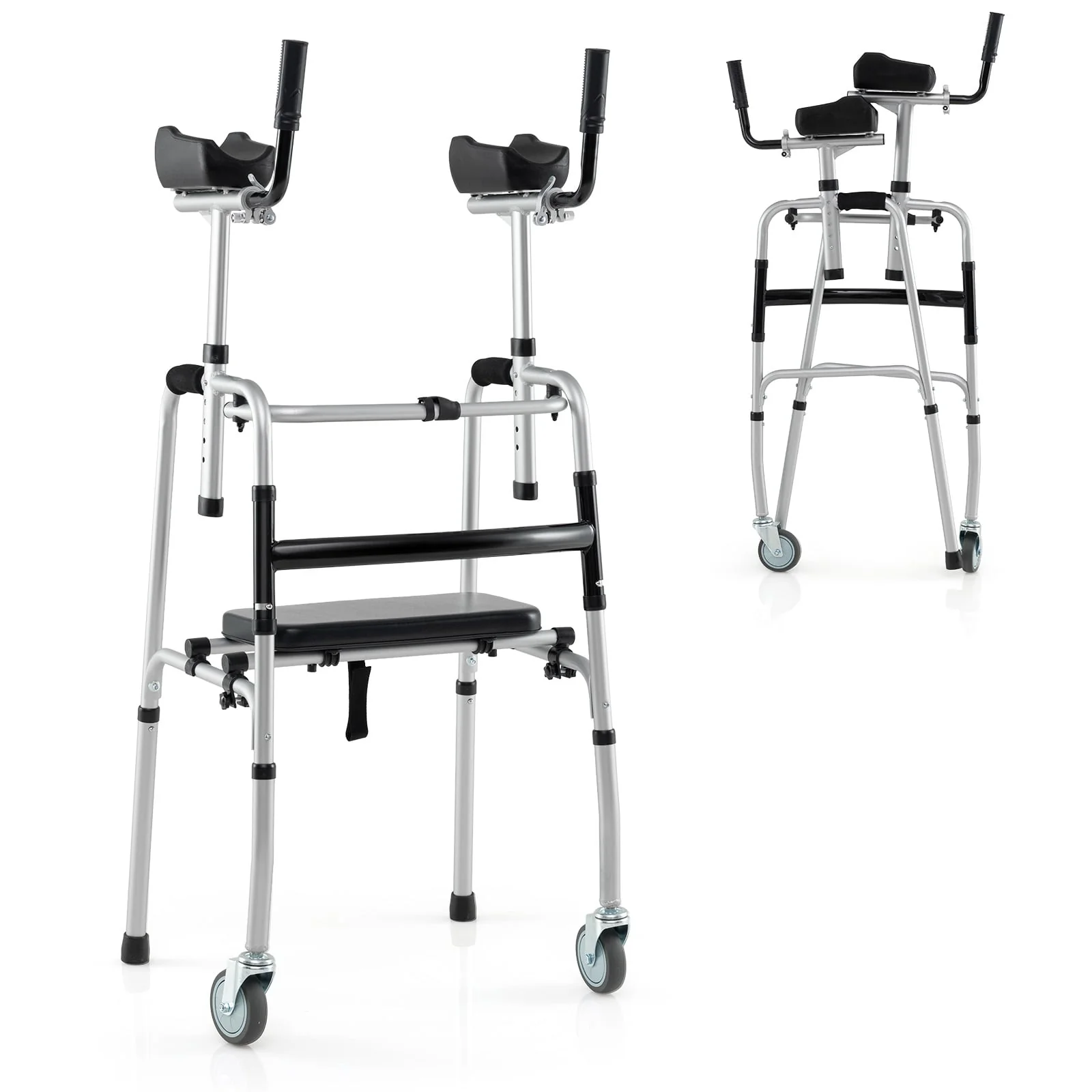 Versatile Rolling Walker, Silver - Image 3