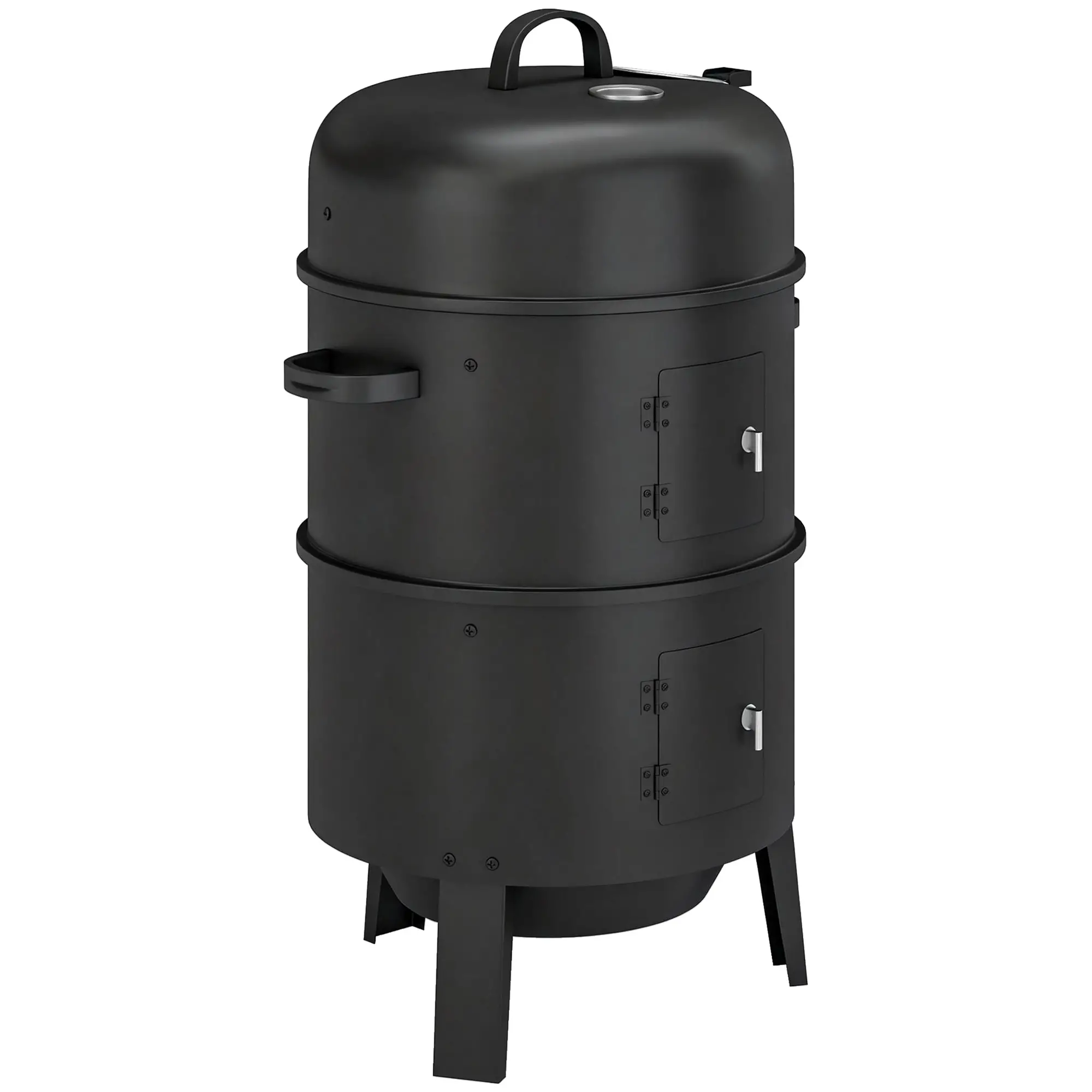 Vertical Charcoal Smoker, 2 Grill Grates, Thermometer, Vents, 2 Doors, Charcoal - Image 11