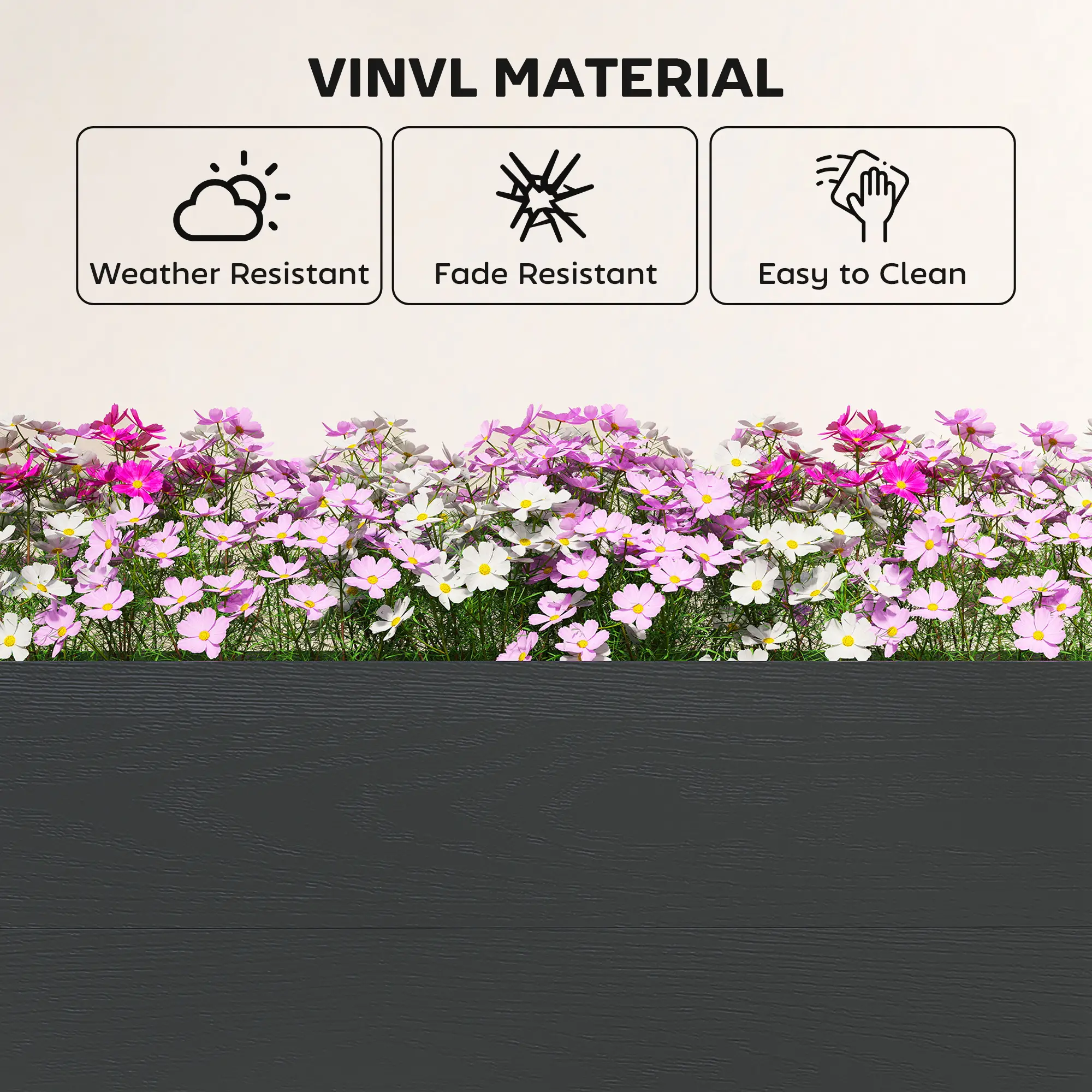 Vinyl Raised Garden Bed Kit, 2 Elevated Boxes, Open Bottom, Screwless Planter - Image 7