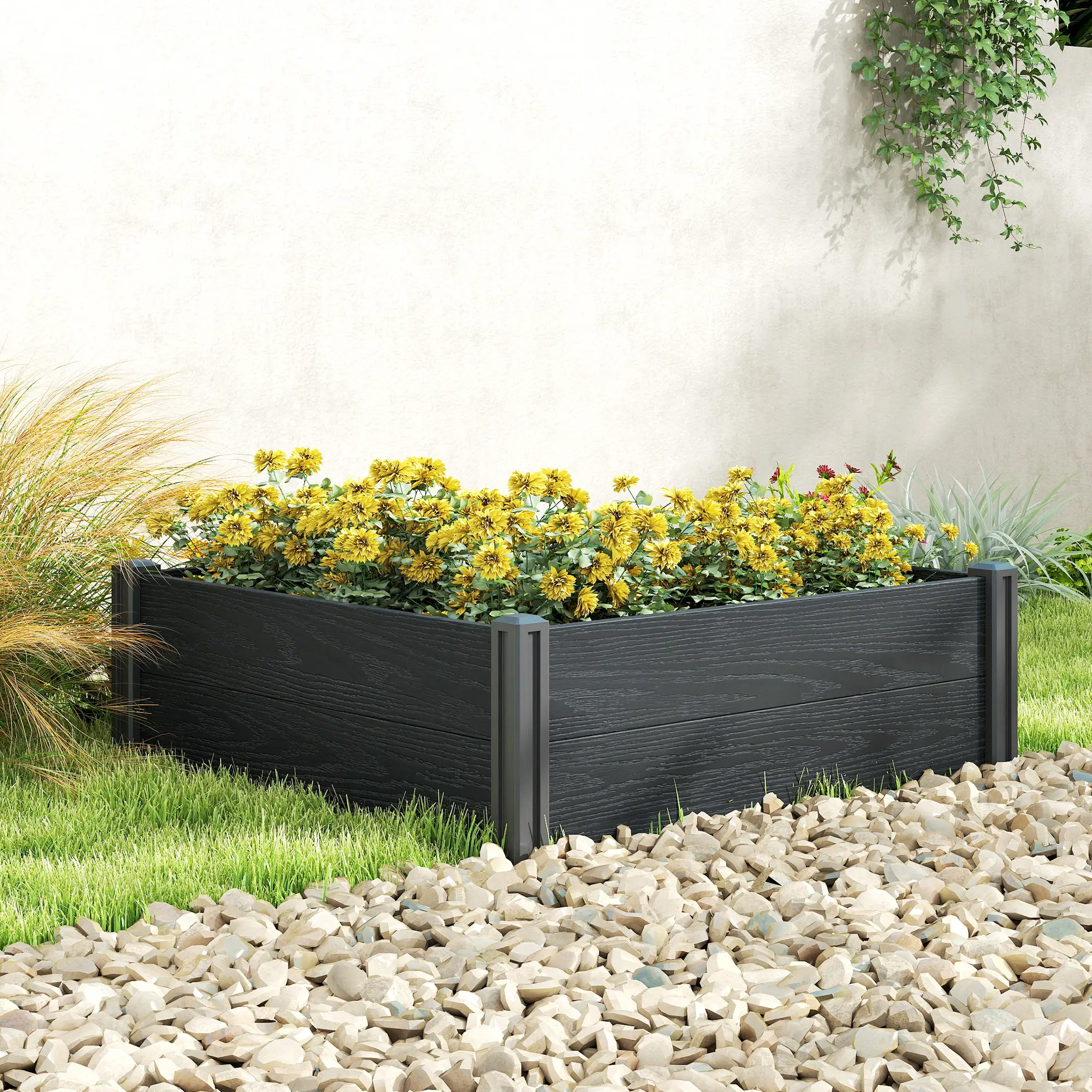 Vinyl Raised Garden Bed Kit, 3 x 3 x 1ft, Elevated Planter Box - Image 10