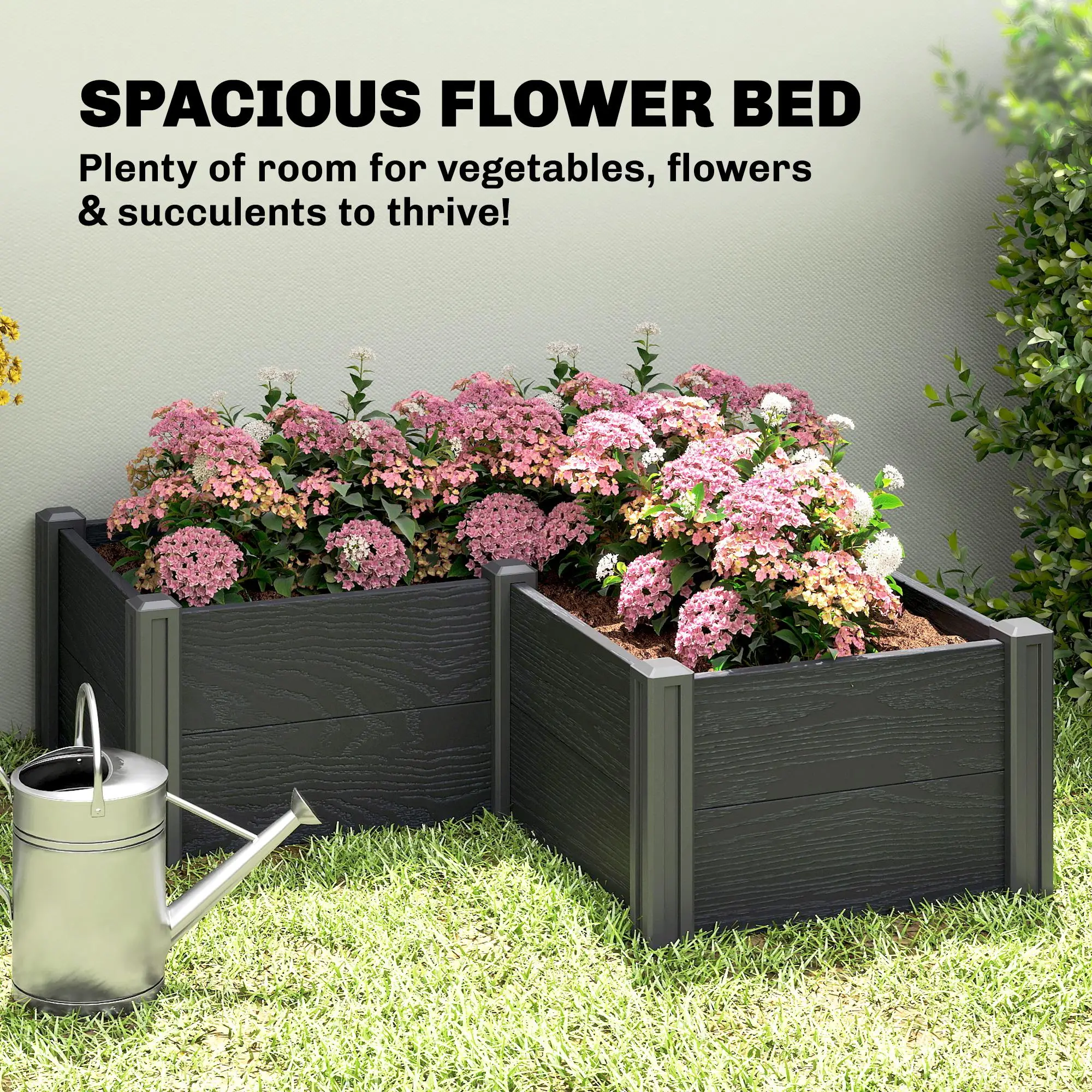 Vinyl Raised Garden Bed Kit, 3 x 3 x 1ft, Elevated Planter Box - Image 6
