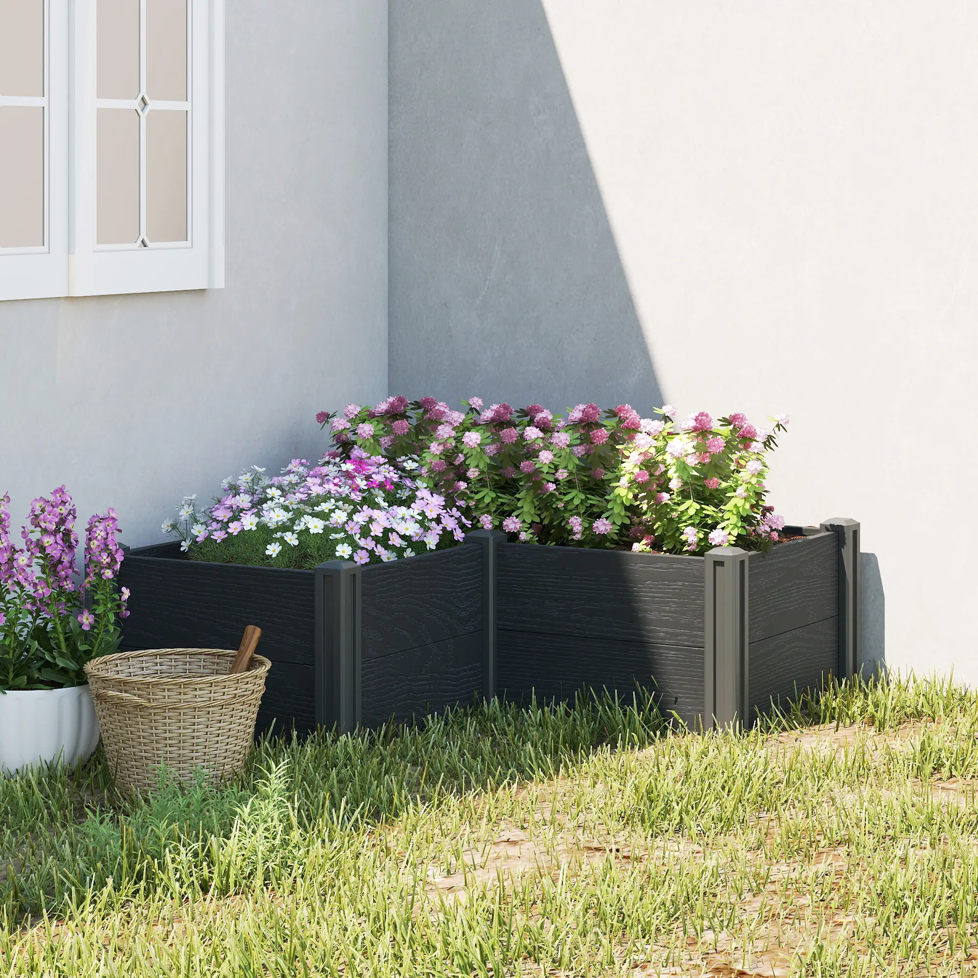 Vinyl Raised Garden Bed Kit, 3 x 3 x 1ft, Elevated Planter Box - Image 8