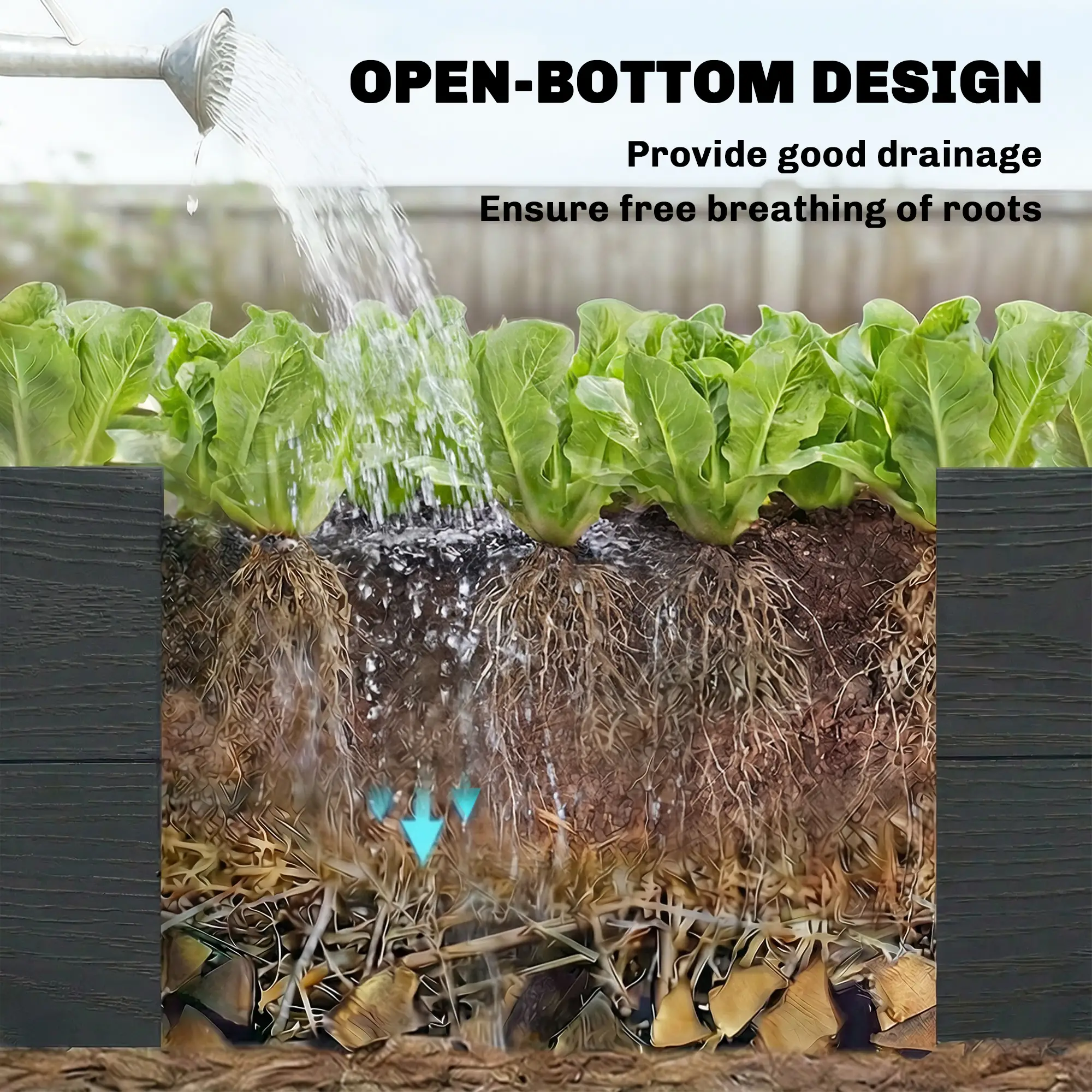 Vinyl Raised Garden Bed Kit, 3 x 3 x 1ft, Elevated Planter Box - Image 9