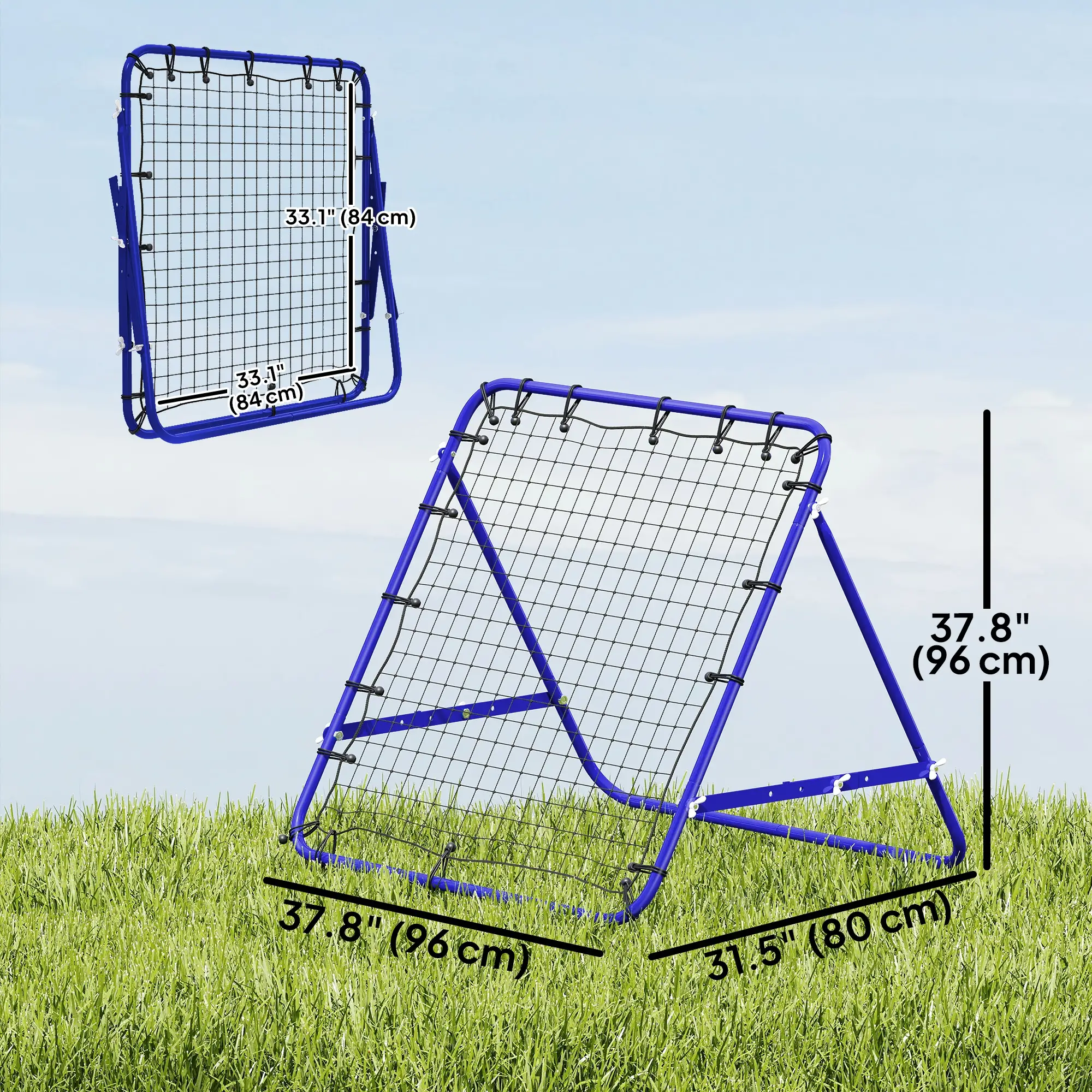 Volleyball Rebounder Net, Football Training Aid, Kickback Target, Blue - Image 3