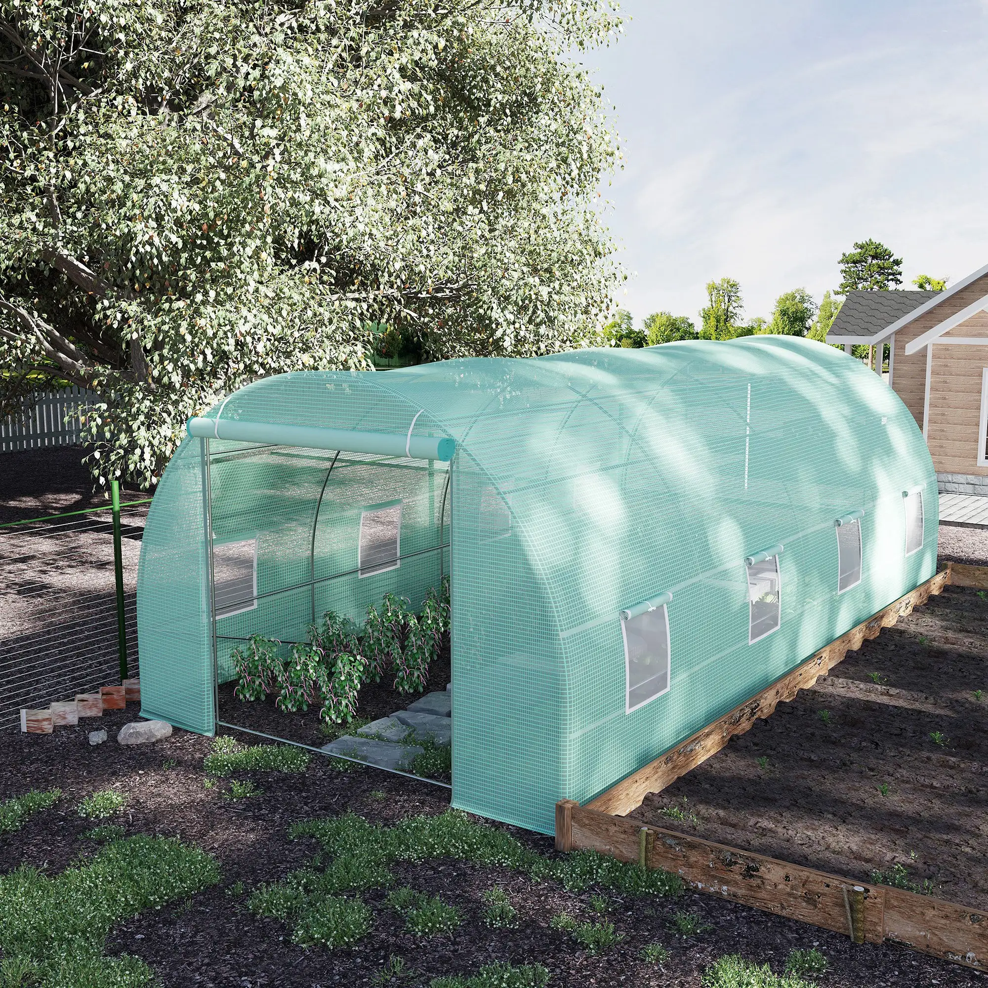 Walk-In Greenhouse 20x10x7ft, Heavy Duty, Outdoor Plant Grow House - Image 8