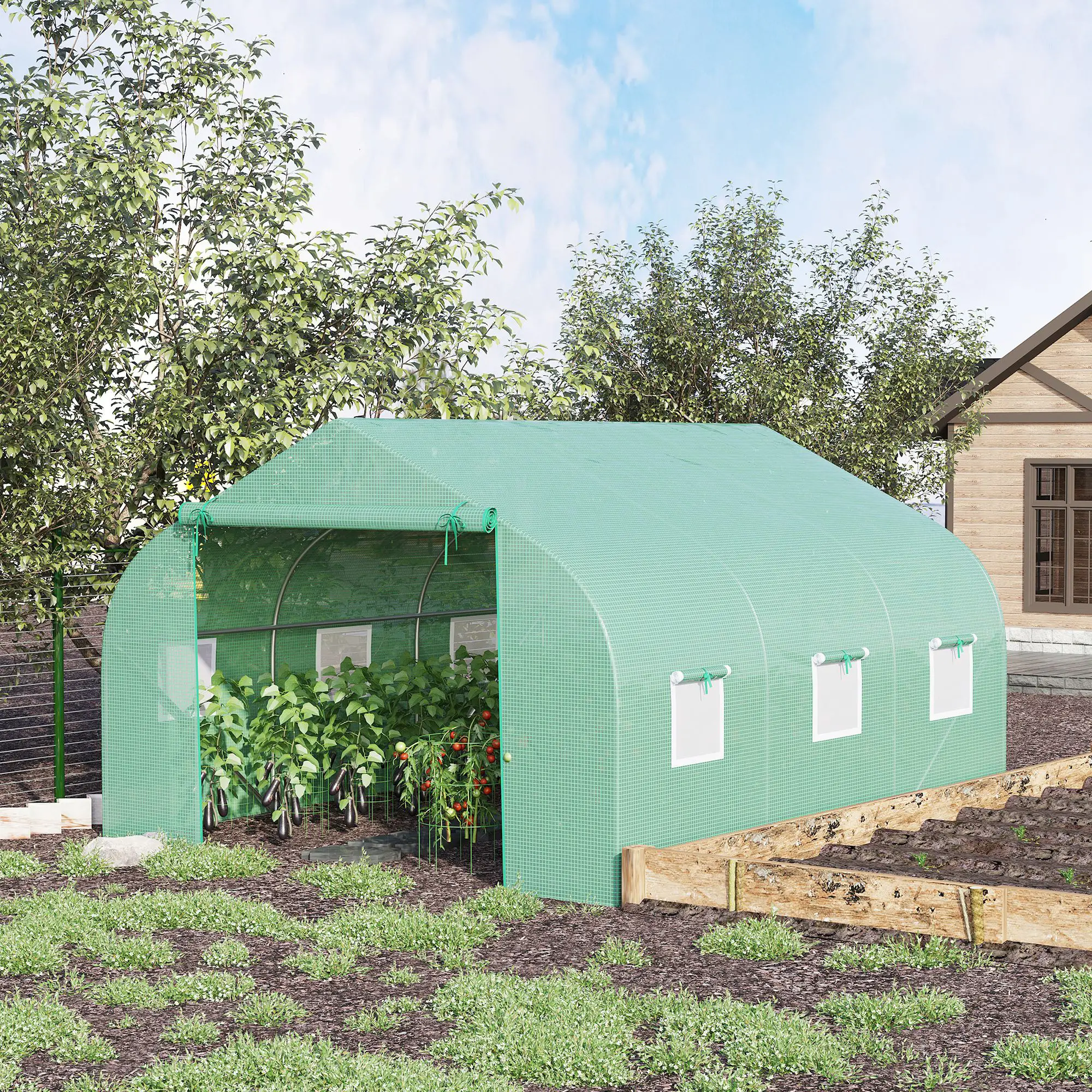 Walk-In Greenhouse, Portable Garden Plant Greenhouse, Premium Steel Frame - Image 2