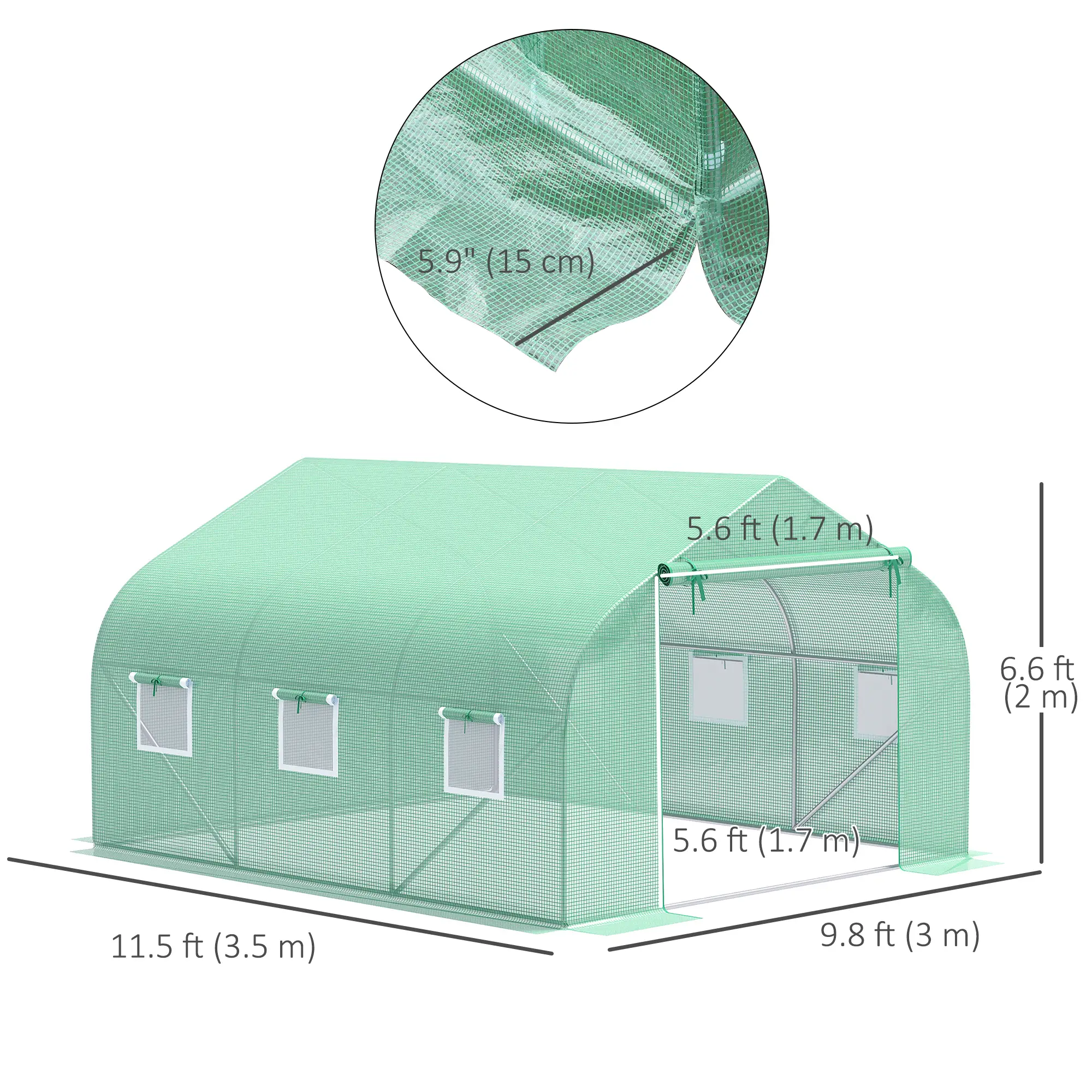 Walk-In Greenhouse, Portable Garden Plant Greenhouse, Premium Steel Frame - Image 3