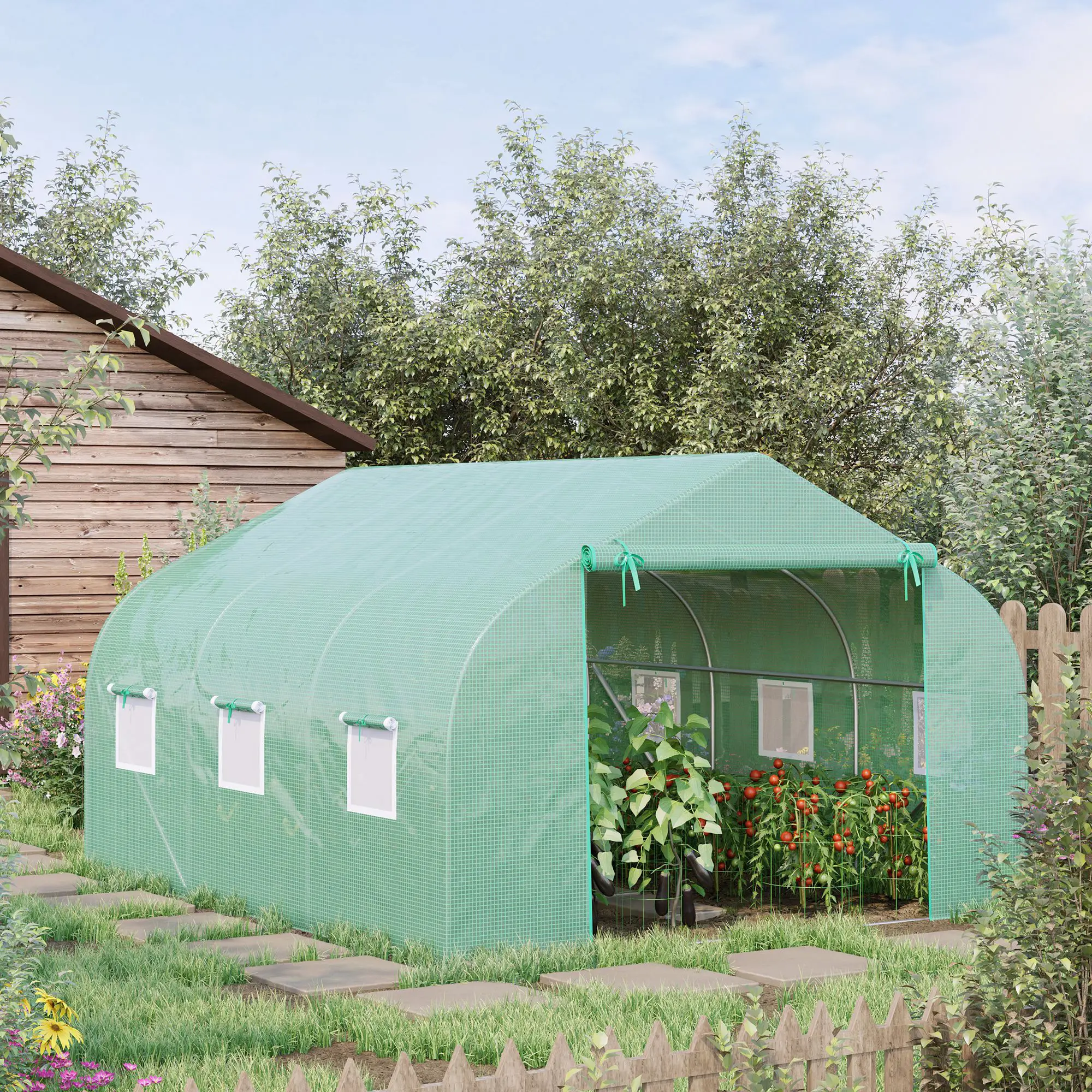 Walk-In Greenhouse, Portable Garden Plant Greenhouse, Premium Steel Frame - Image 8