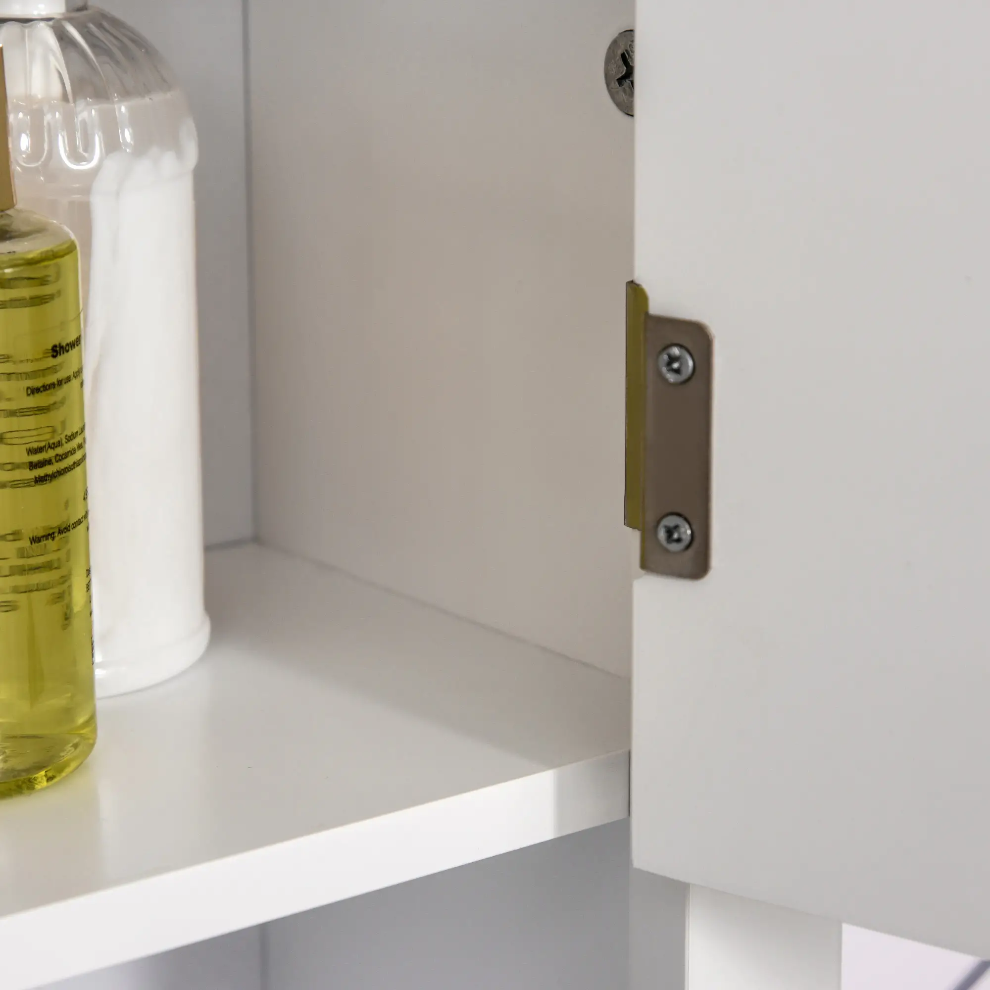 Wall Mount Bathroom Cabinet, 2 Doors, Adjustable Shelf, White - Image 10