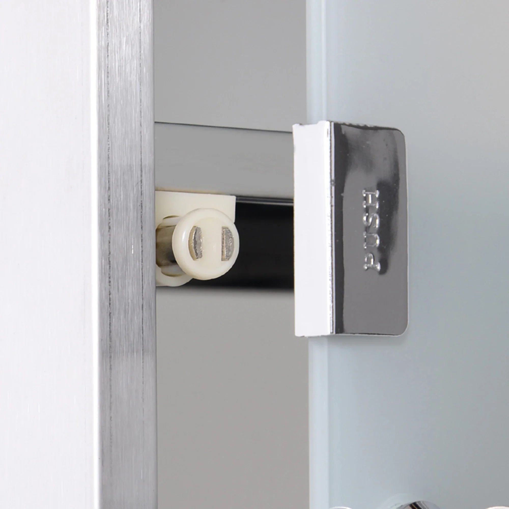 Wall Mount Medicine Cabinet, 2 Shelves, Steel Frame, Glass Door, Lockable, Stainless - Image 10