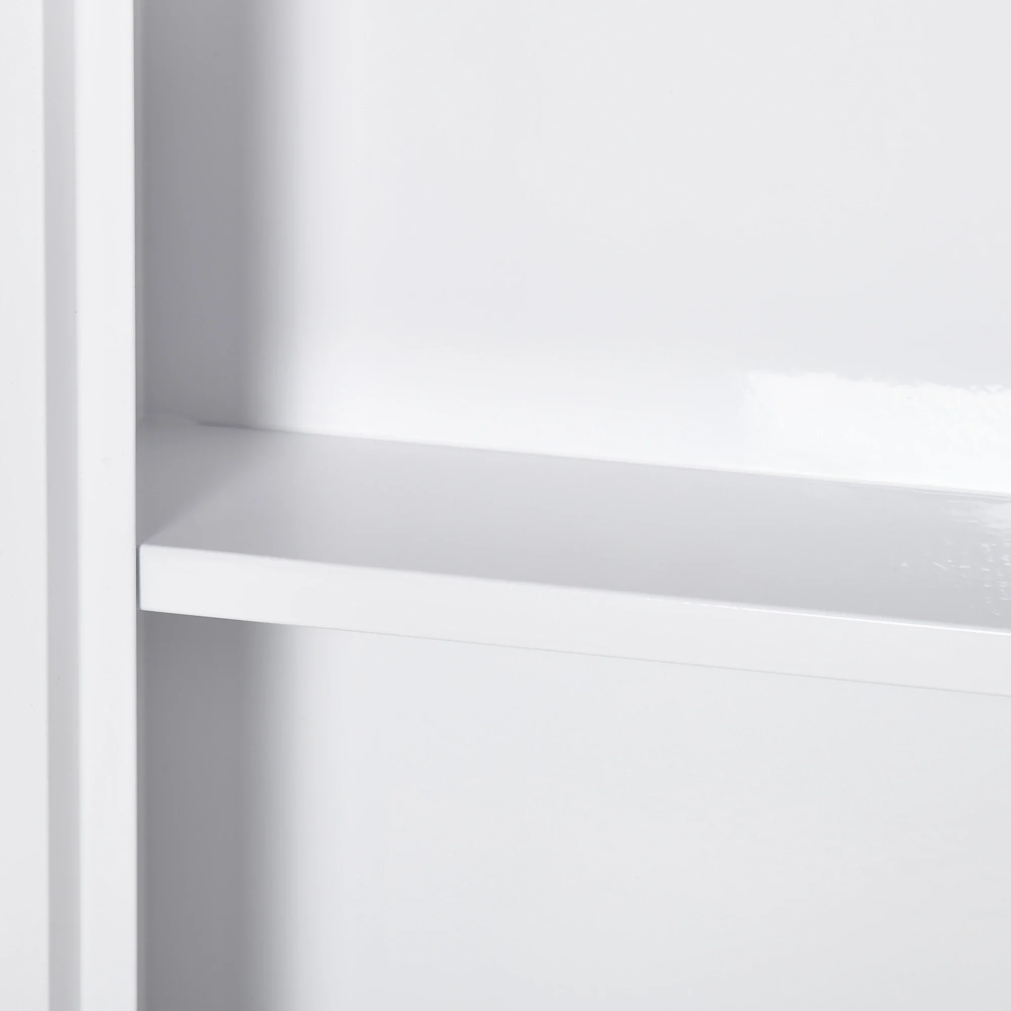 Wall Mount Medicine Cabinet, 2 Shelves, Steel Frame, Magnetic Door, White - Image 10