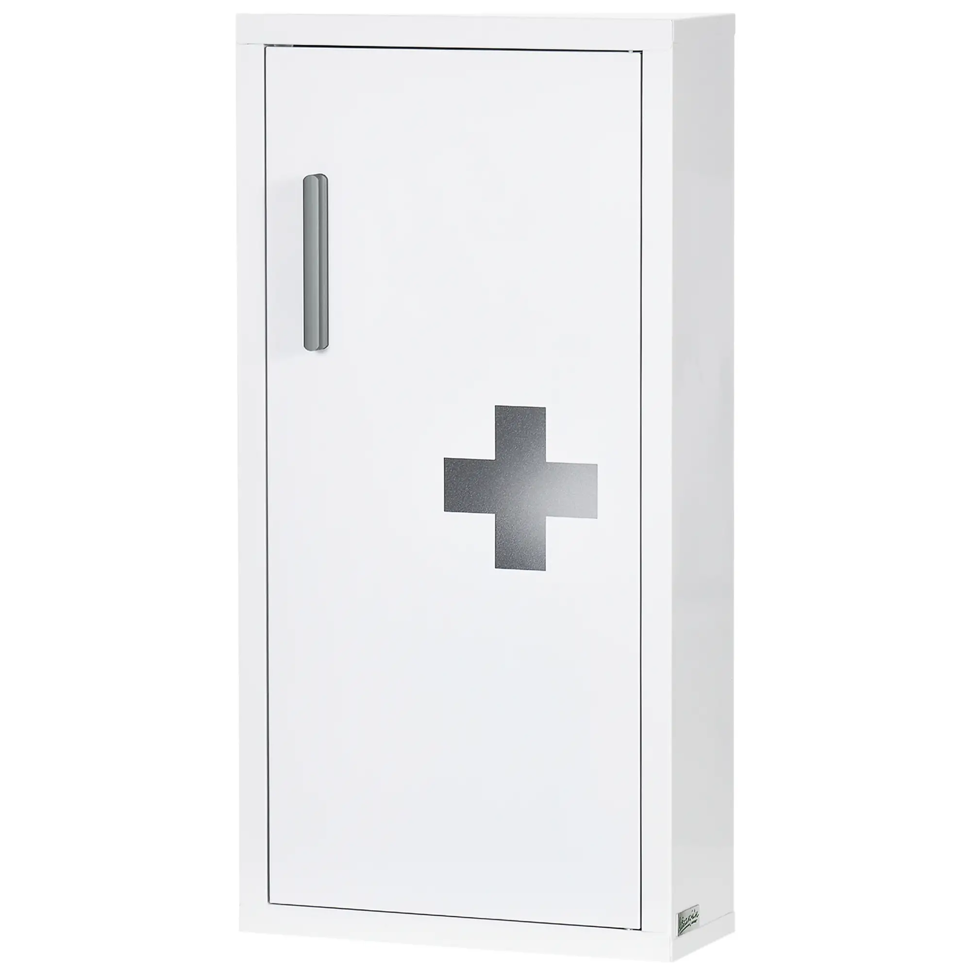 Wall Mount Medicine Cabinet, 2 Shelves, Steel Frame, Magnetic Door, White - Image 11