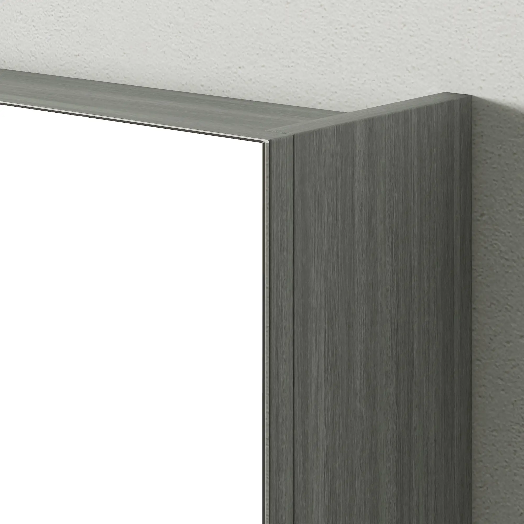 Wall Mount Mirrored Medicine Cabinet, Adjustable Shelf, Double Soft Closing Doors, Grey - Image 9