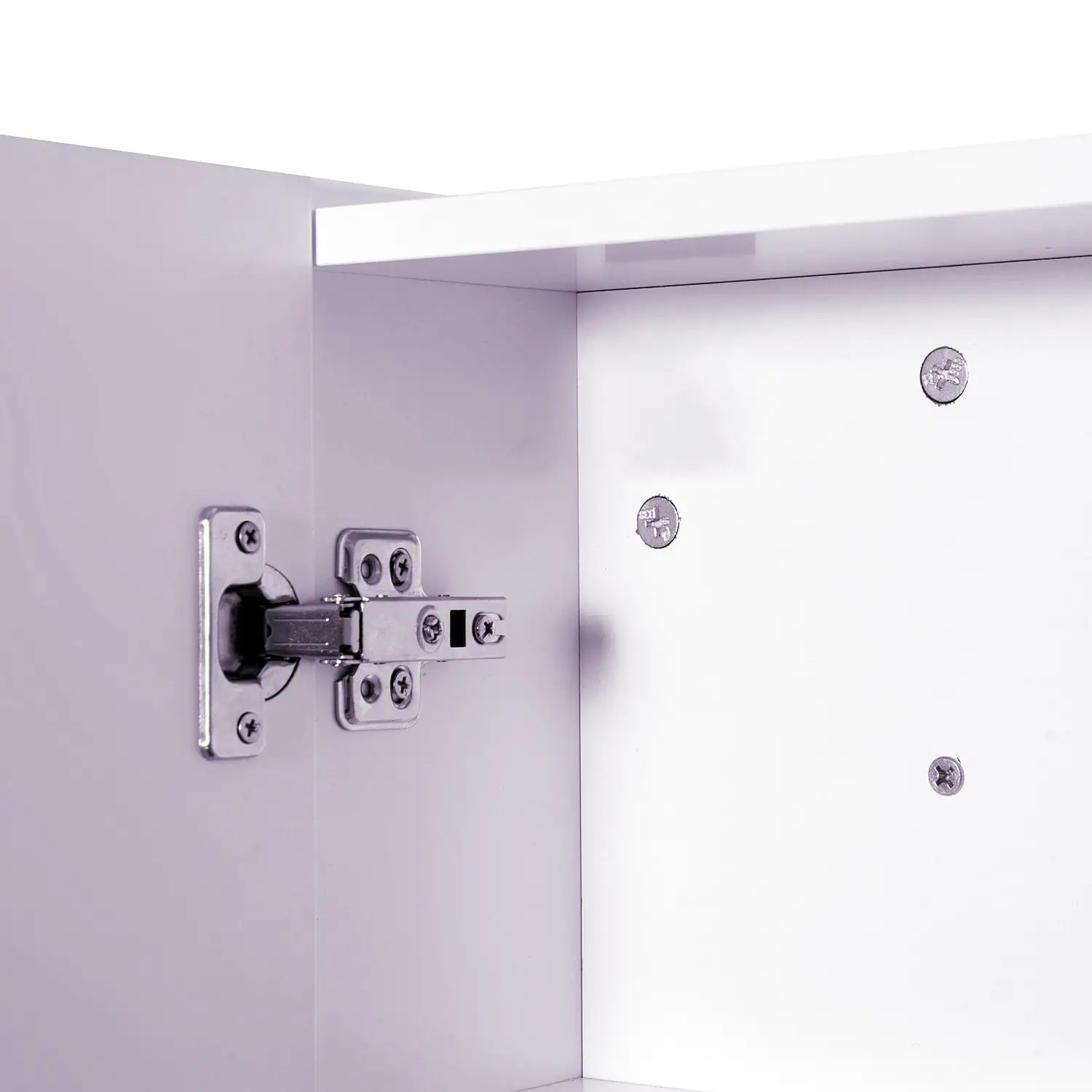 Wall Mount Mirrored Medicine Cabinet, Adjustable Shelf, Double Soft Closing Doors, Light Lilac - Image 8
