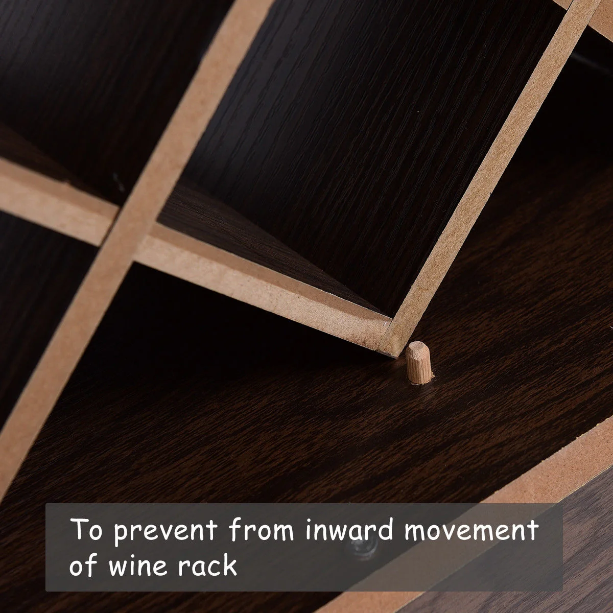 Wall Mount Wine Rack With Glass Holder, Storage Shelf, Walnut - Image 10