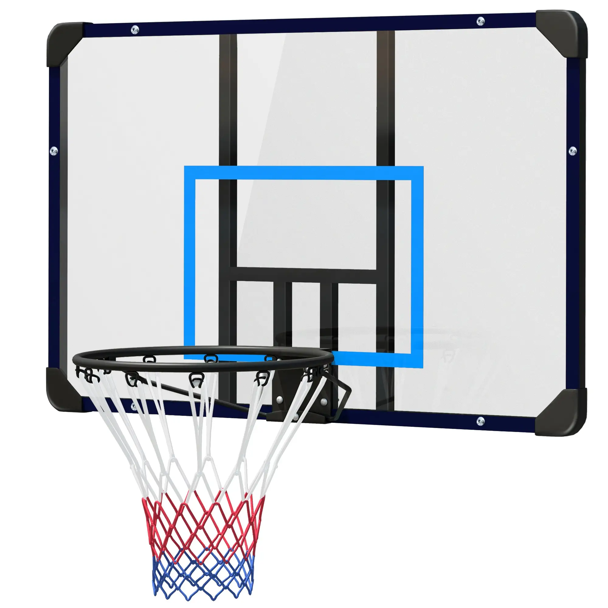 Wall Mounted Basketball Hoop, 45" x 29" Backboard, Durable Rim, All-Weather Net - Image 11