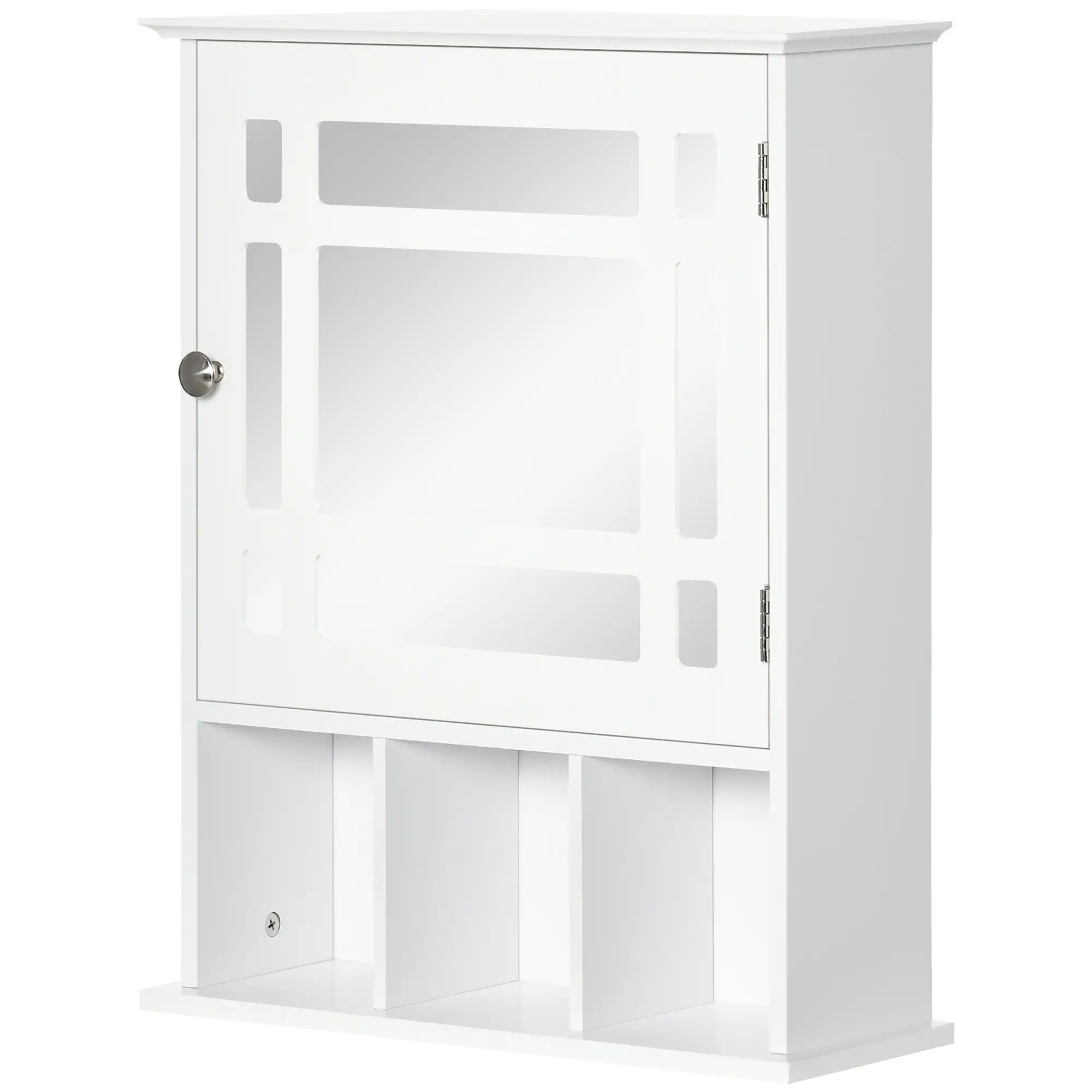 Wall Mounted Bathroom Mirror Cabinet, 3 Shelf Organizer, White - Image 11