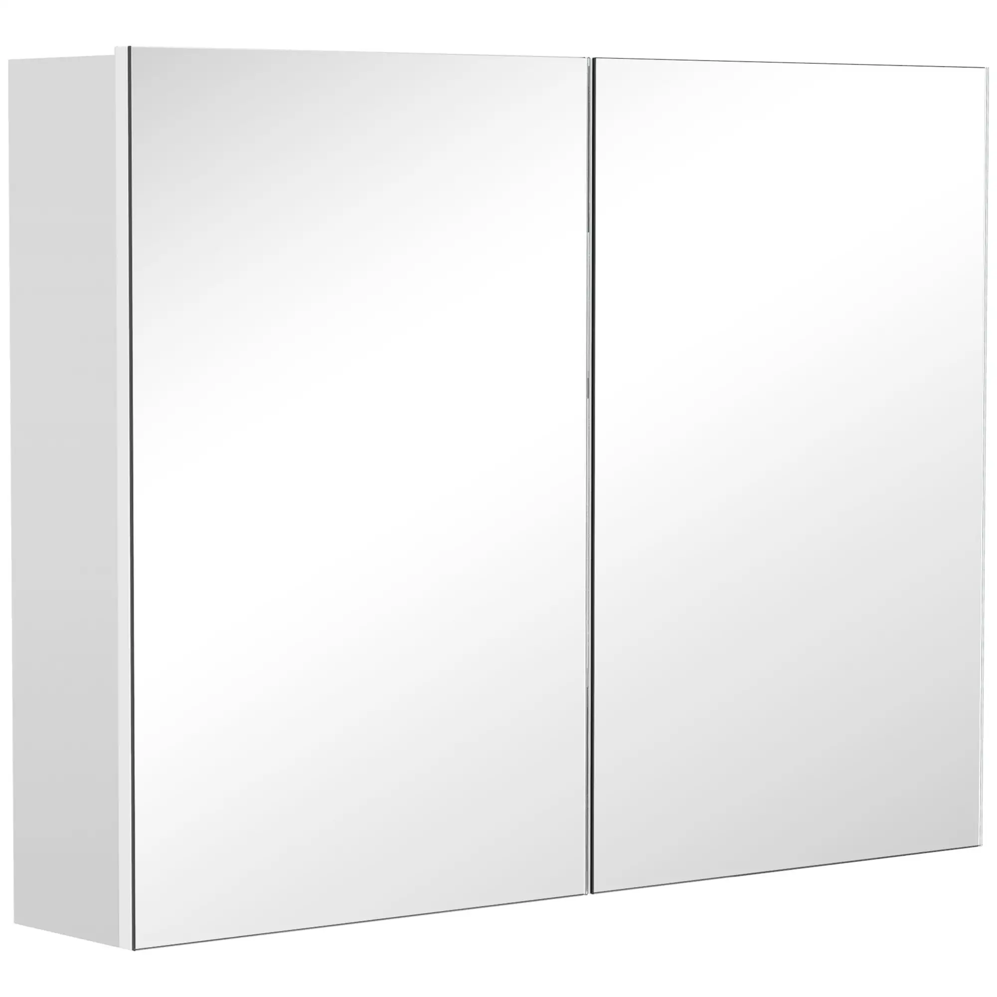 Wall-Mounted Bathroom Mirror Cabinet, Double Doors, Adjustable Shelf, Lilac - Image 11