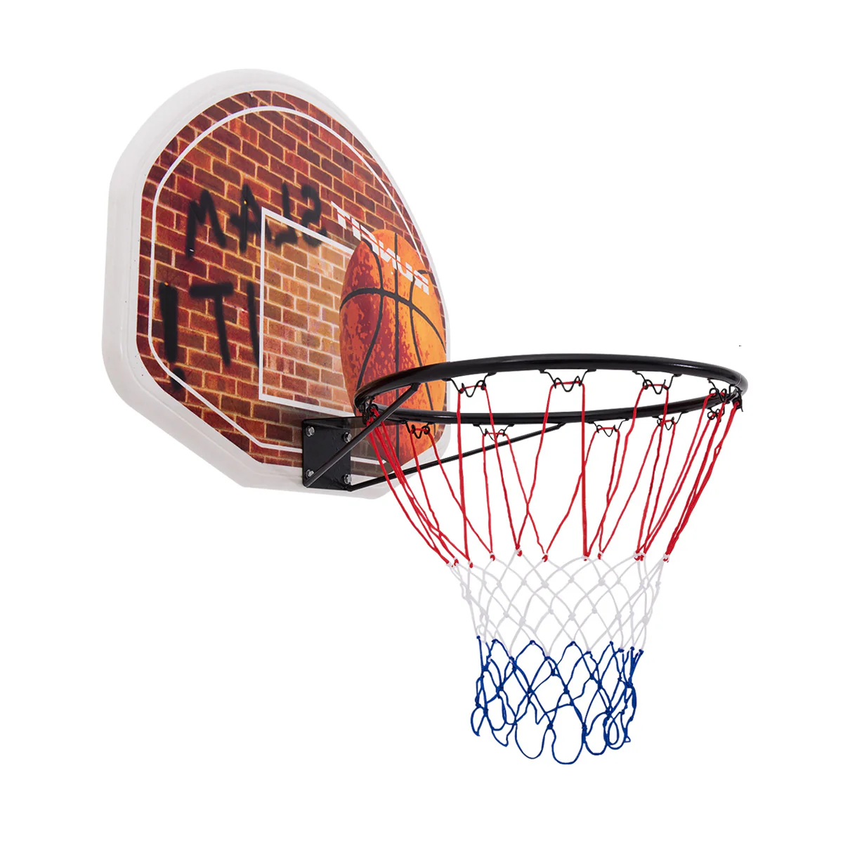 Wall Mounted Fan Backboard, Basketball Hoop With 2 Nets, Multicolor - Image 4