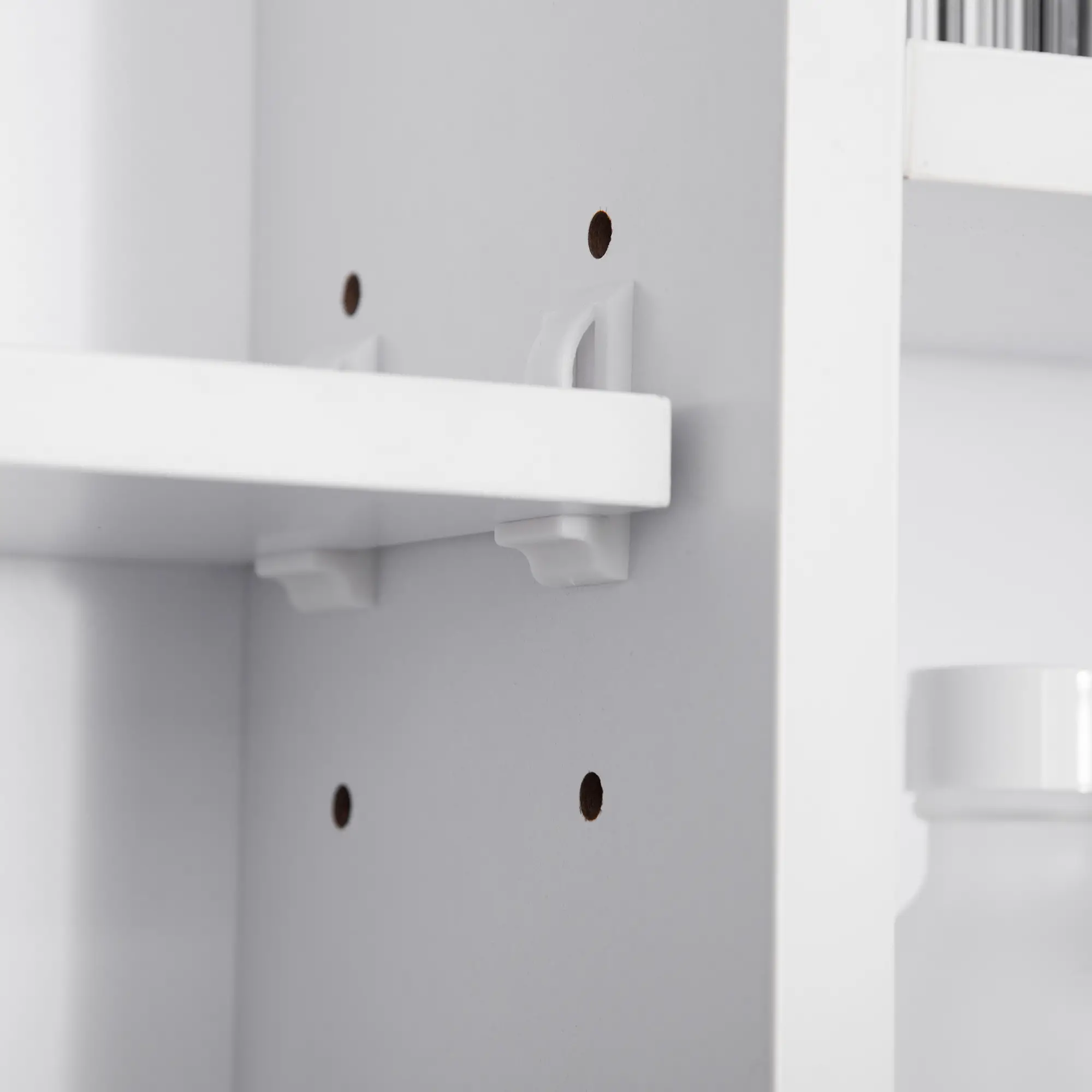 Wall Mounted Medicine Cabinet, 39.25"W x 27.5"H Bathroom Mirror Cabinet with Single Mirrored Door, Shelves and Storage Cupboard, White - Image 10