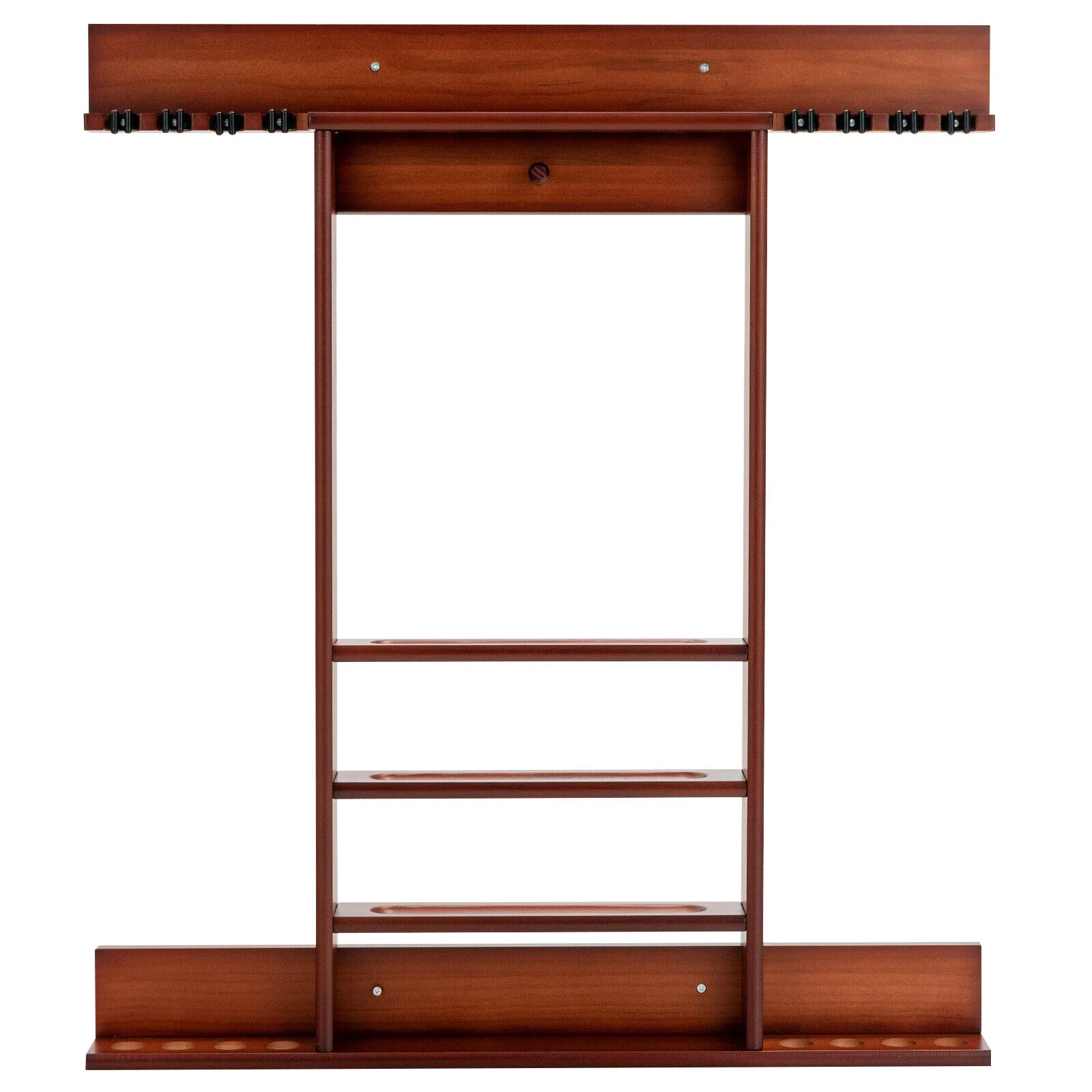 Wall Mounted Pool Cue Rack, Brown - Image 4