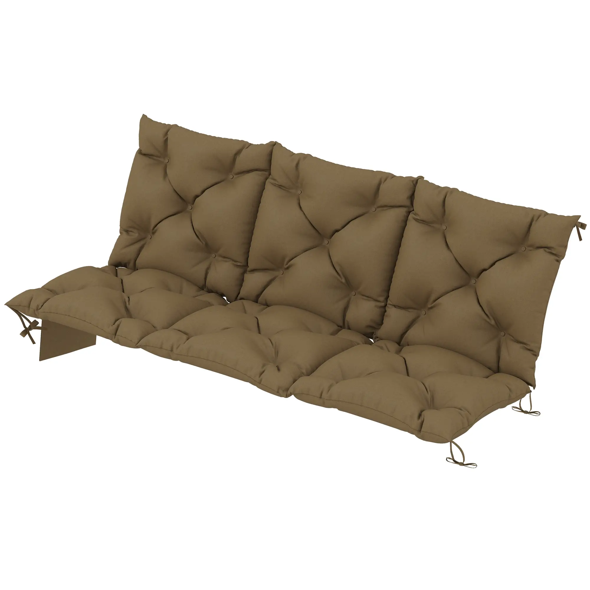 Water-Repellent Bench Cushion, 59.1" x 39.4", Khaki