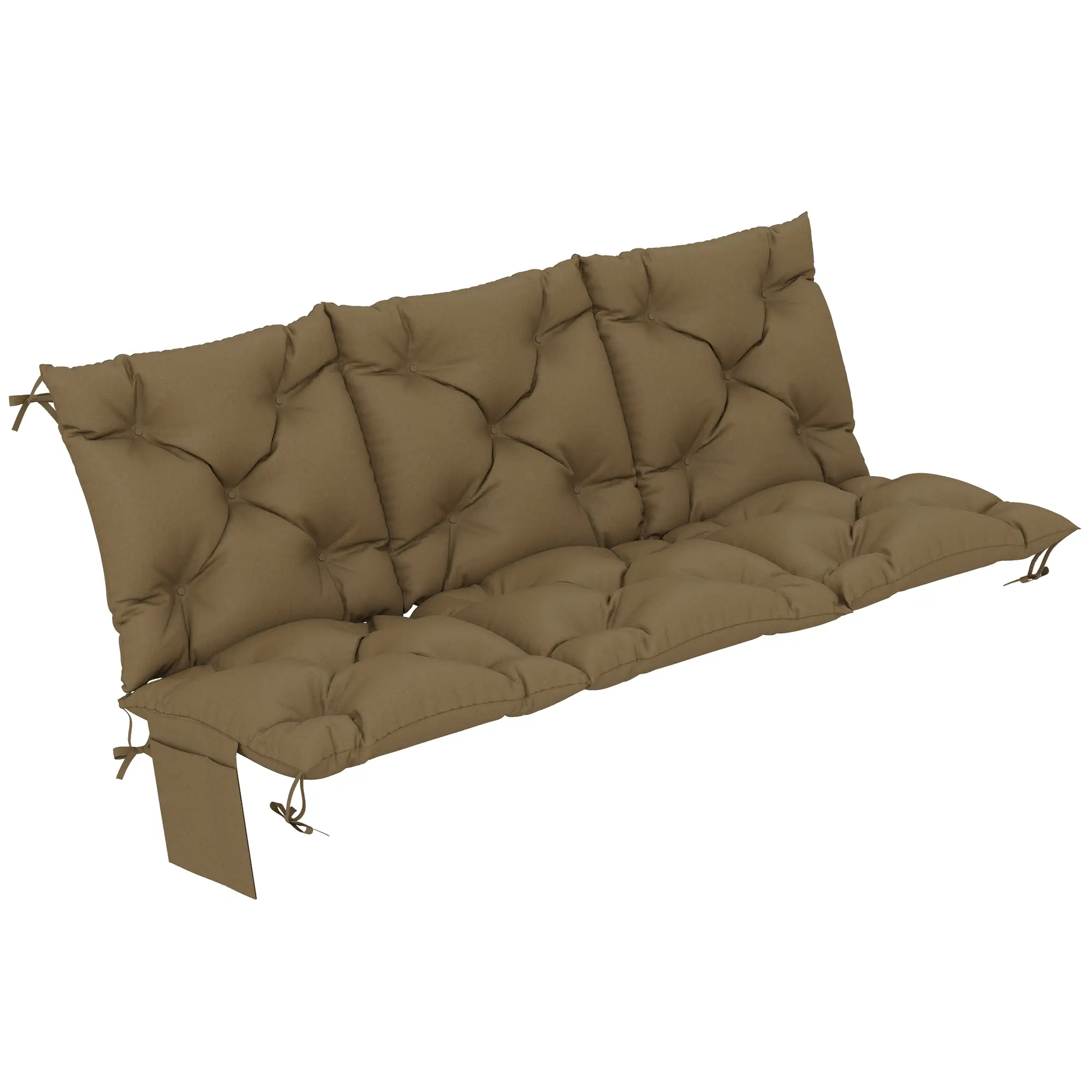 Water-Repellent Bench Cushion, 59.1" x 39.4", Khaki - Image 11