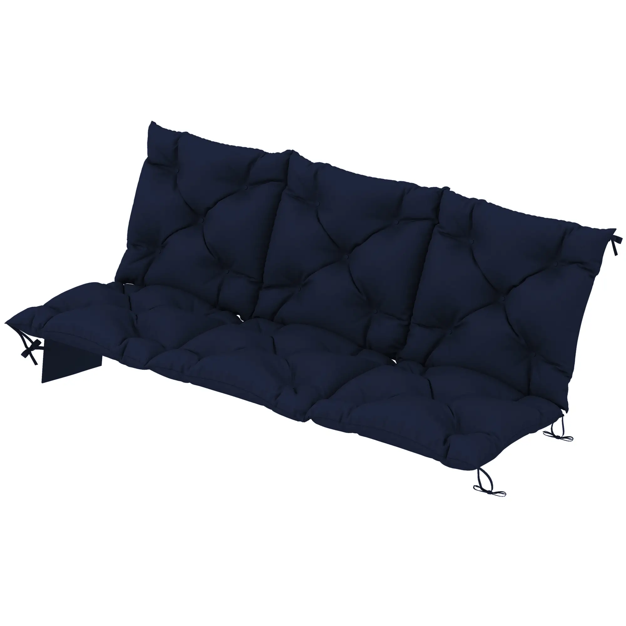 Water-Repellent Bench Cushion, 59.1" x 39.4", Navy Blue