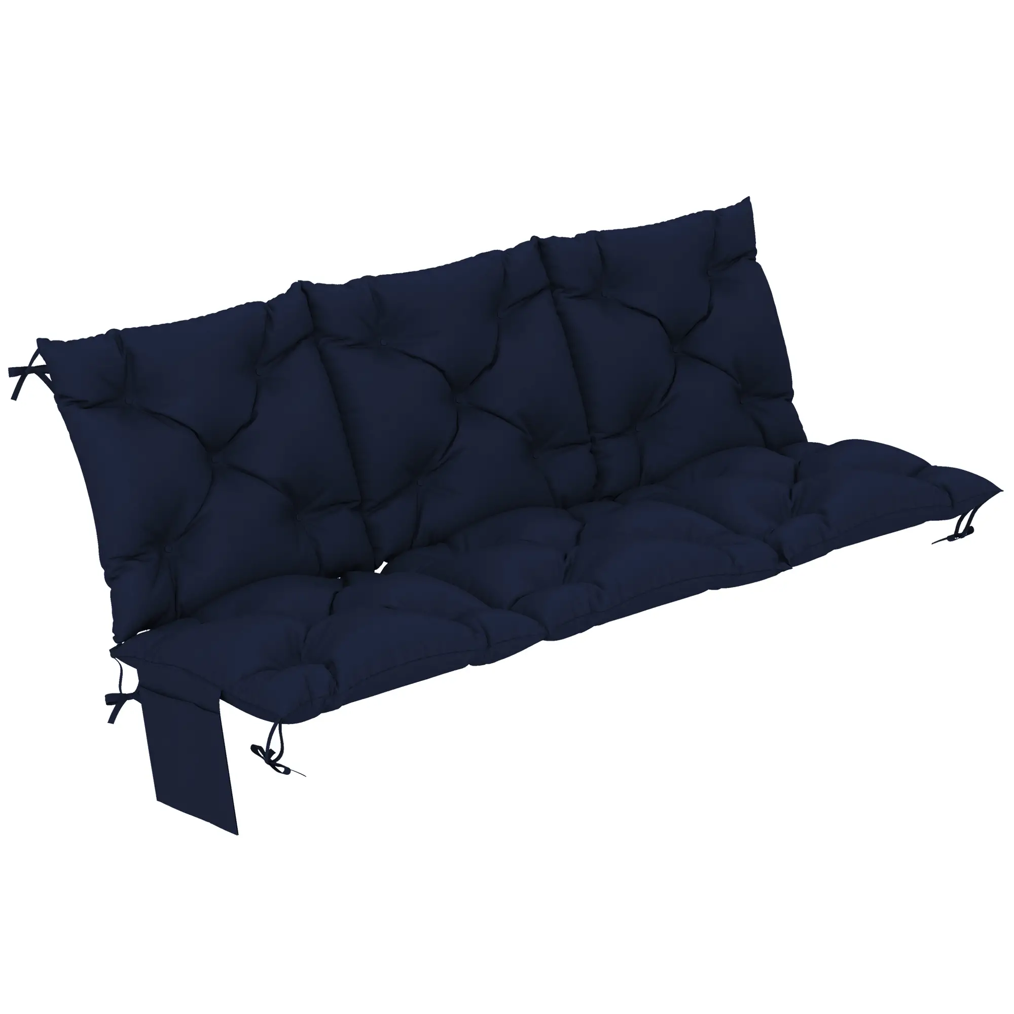 Water-Repellent Bench Cushion, 59.1" x 39.4", Navy Blue - Image 11