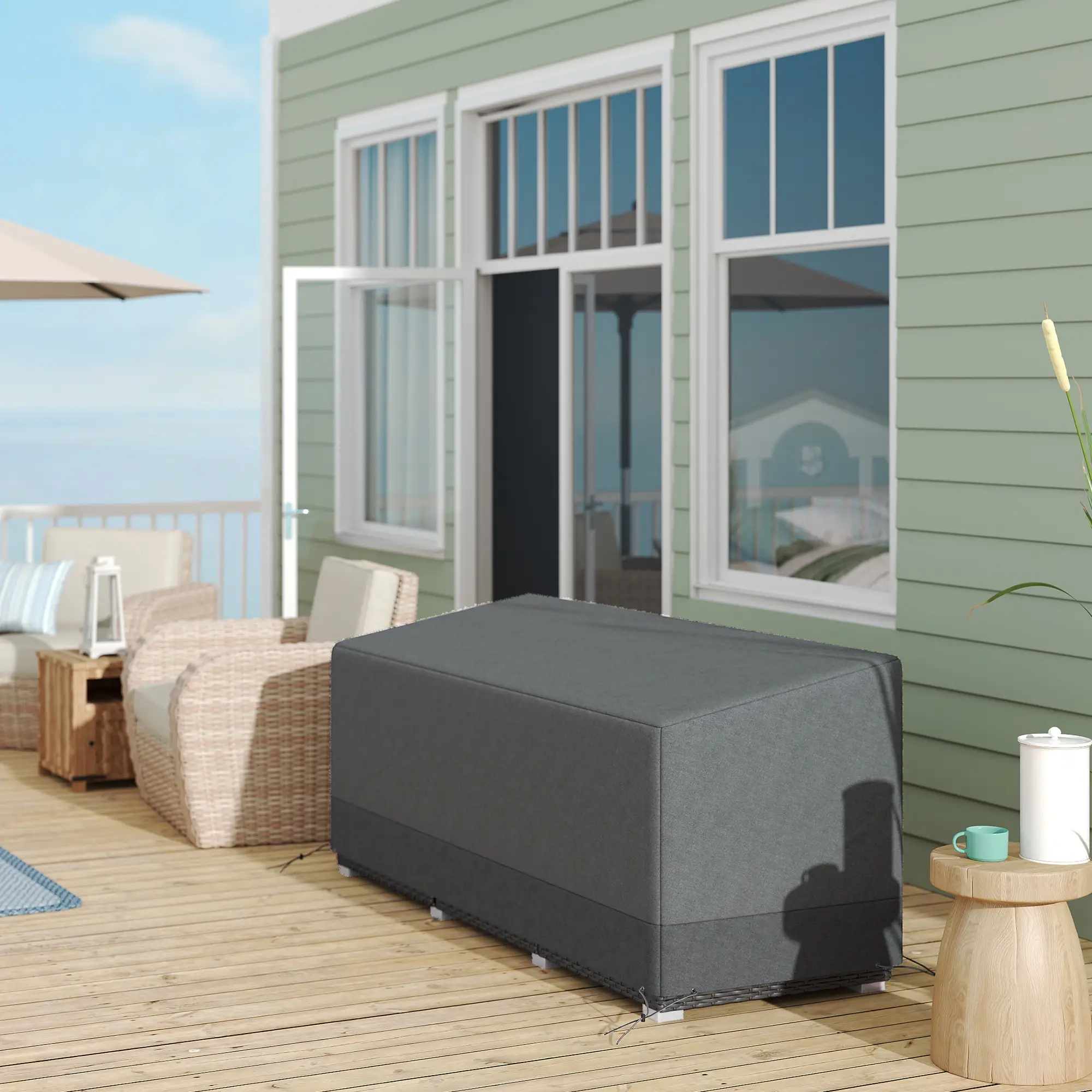 Waterproof 3 Seater Sofa Cover, 75" x 28.3" x 29.9", Grey - Image 2