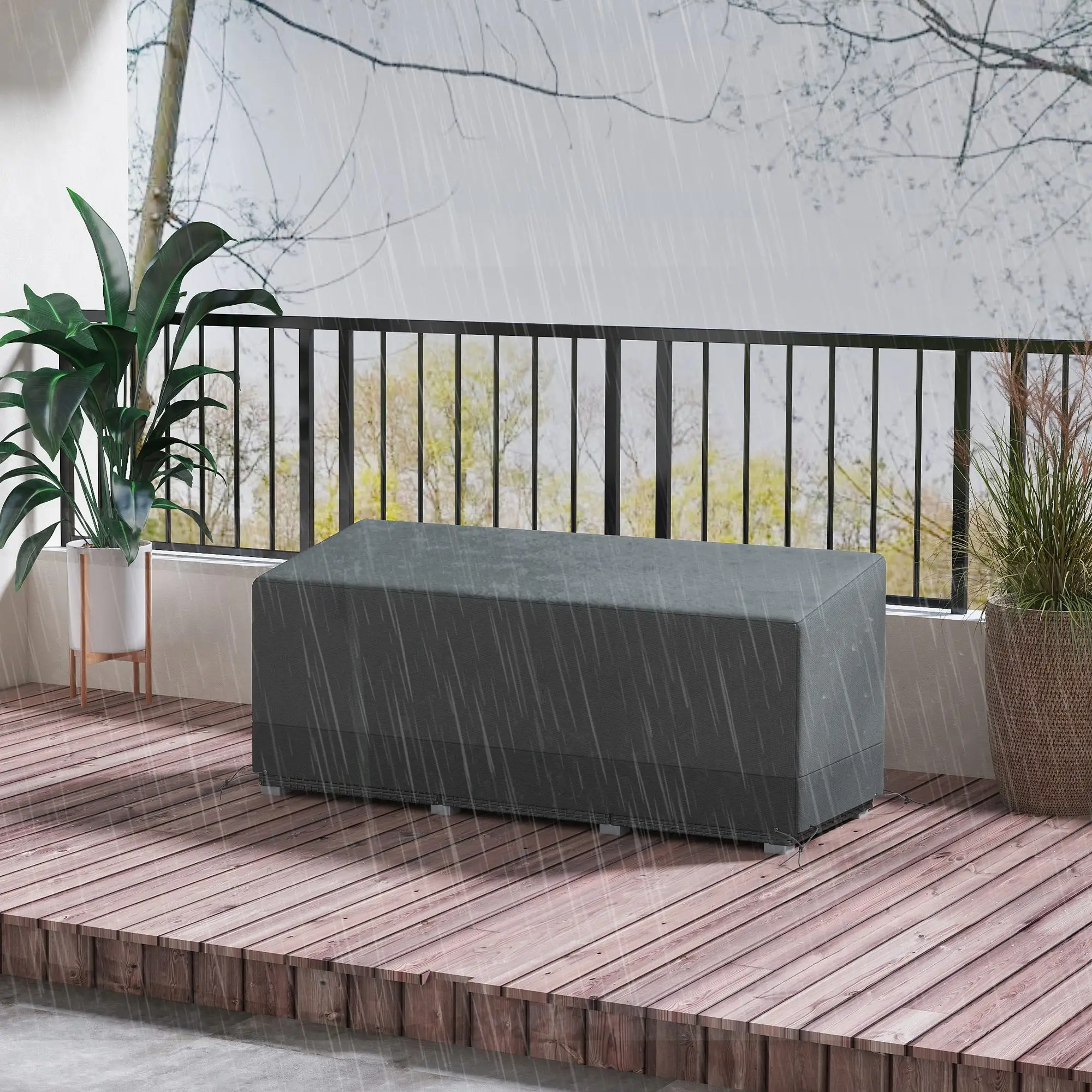 Waterproof 3 Seater Sofa Cover, 75" x 28.3" x 29.9", Grey - Image 8