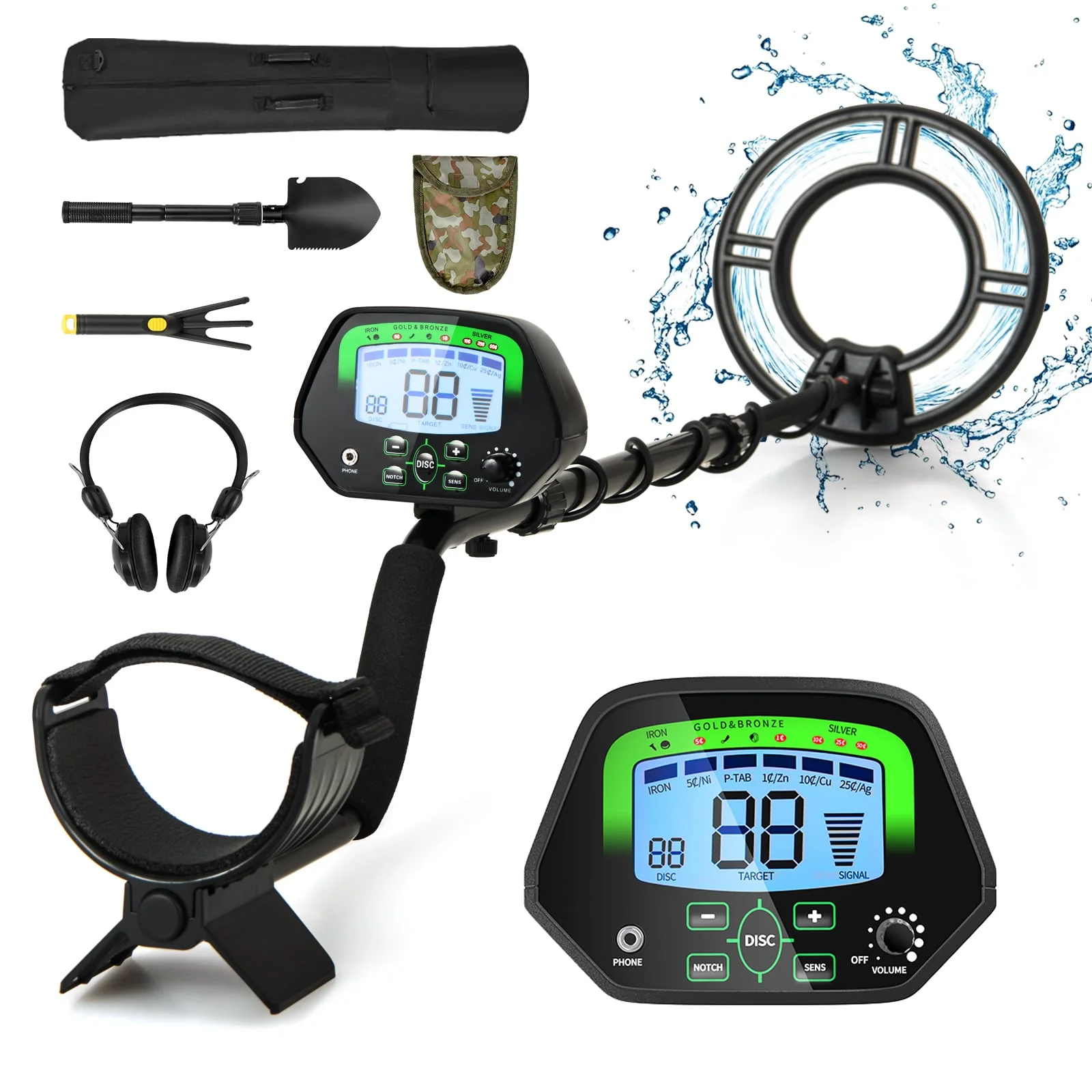 Waterproof Metal Detector, High Accuracy Search Coil