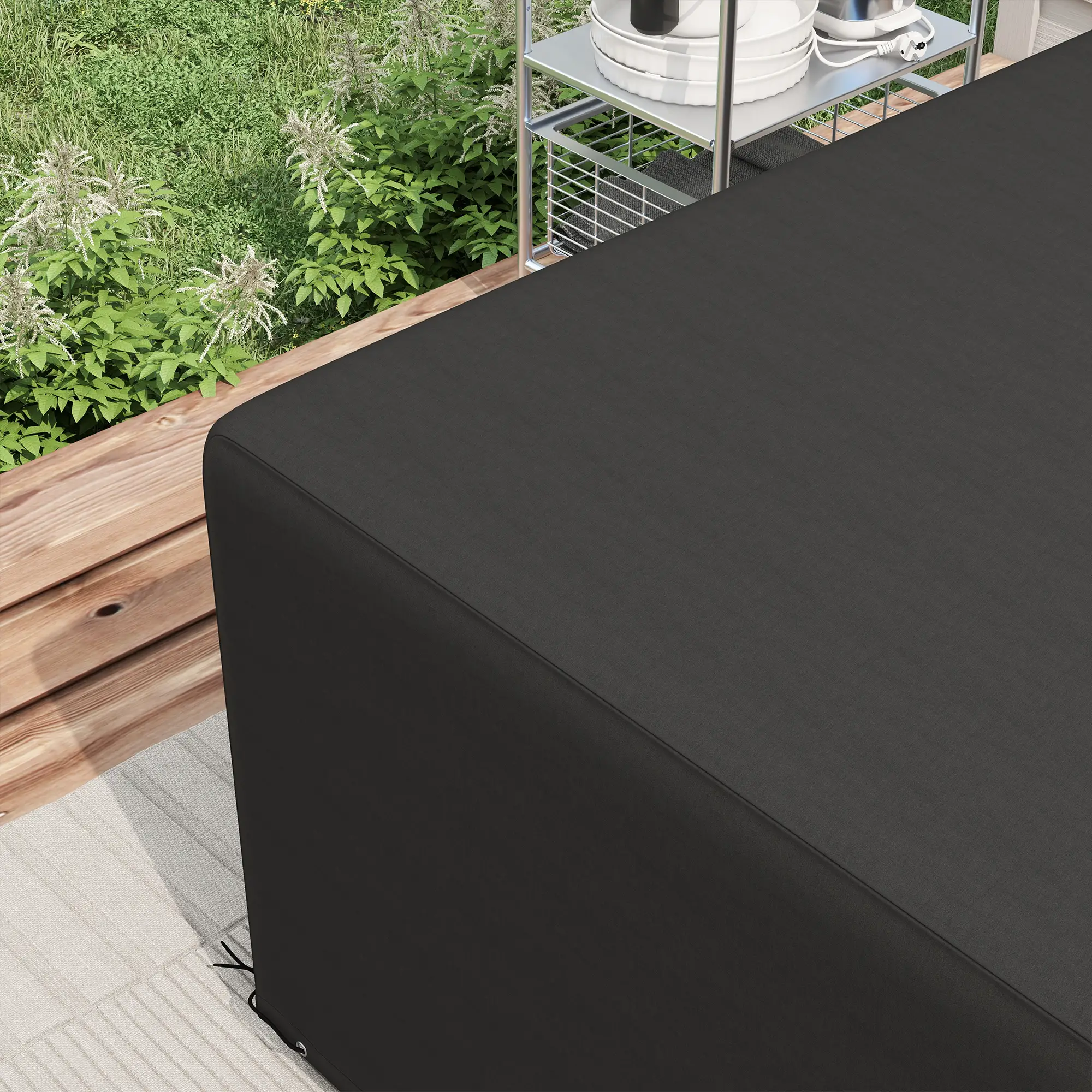 Waterproof Outdoor Sectional Sofa Cover, 97" x 65" x 26", Black - Image 10