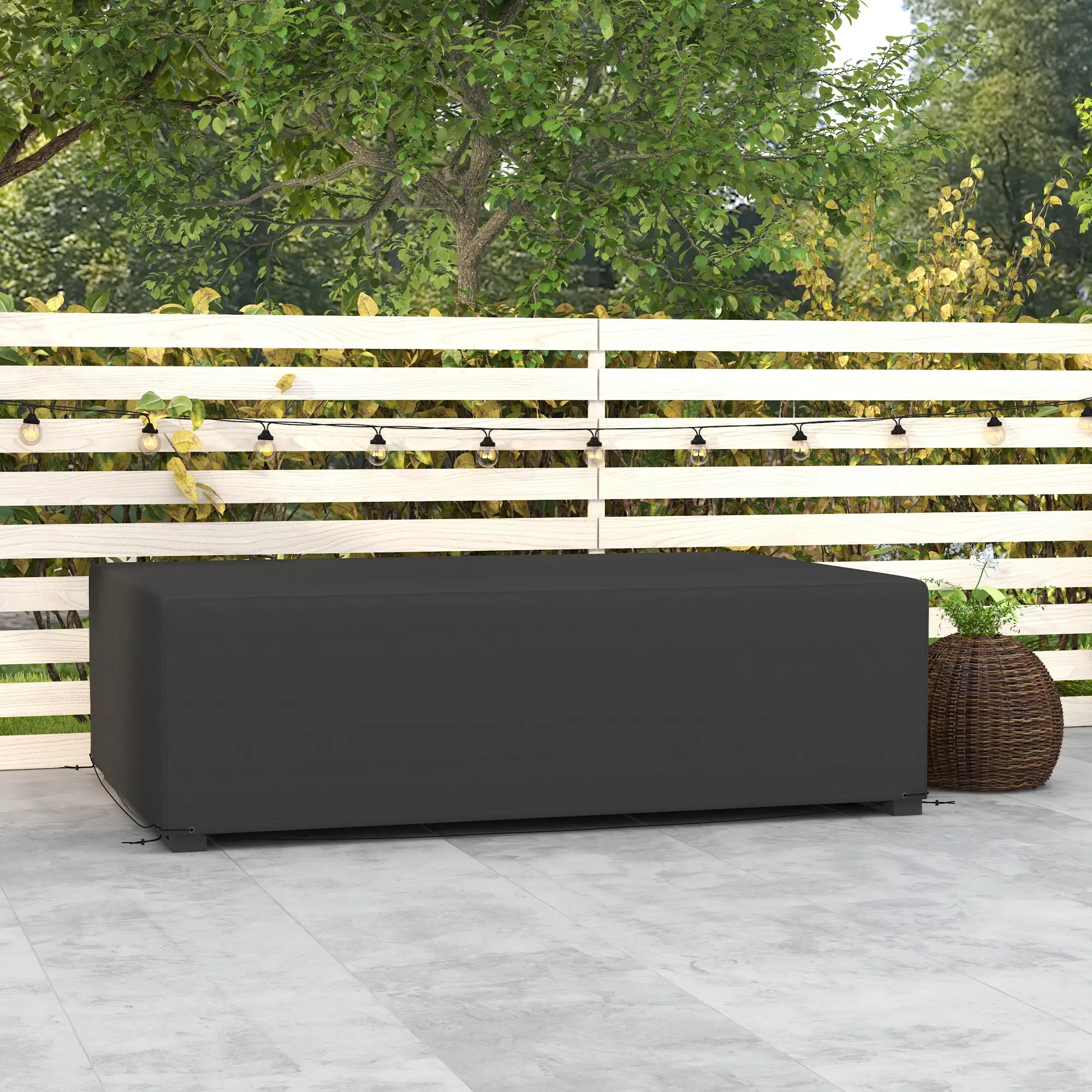 Waterproof Outdoor Sectional Sofa Cover, 97" x 65" x 26", Black - Image 2