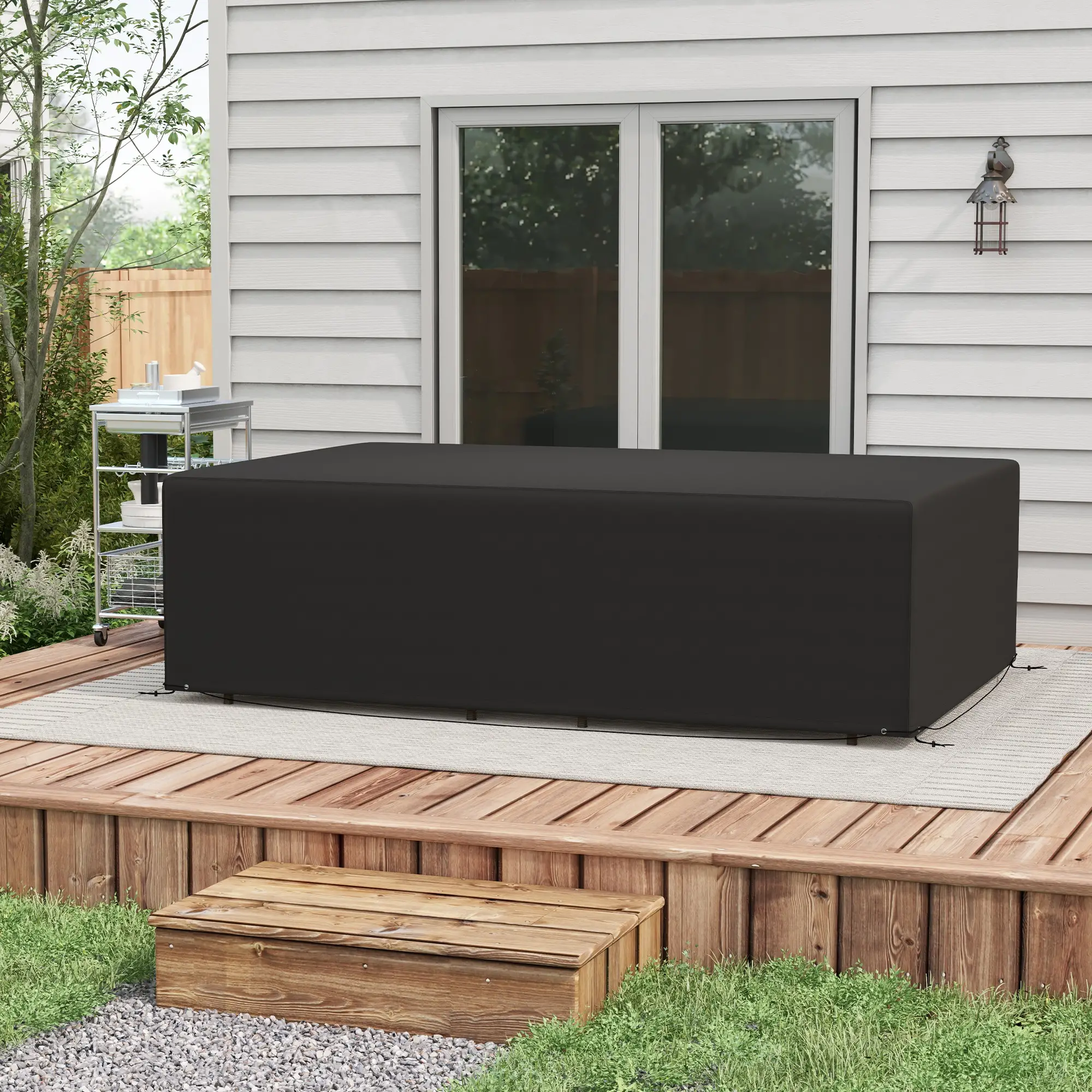 Waterproof Outdoor Sectional Sofa Cover, 97" x 65" x 26", Black - Image 8