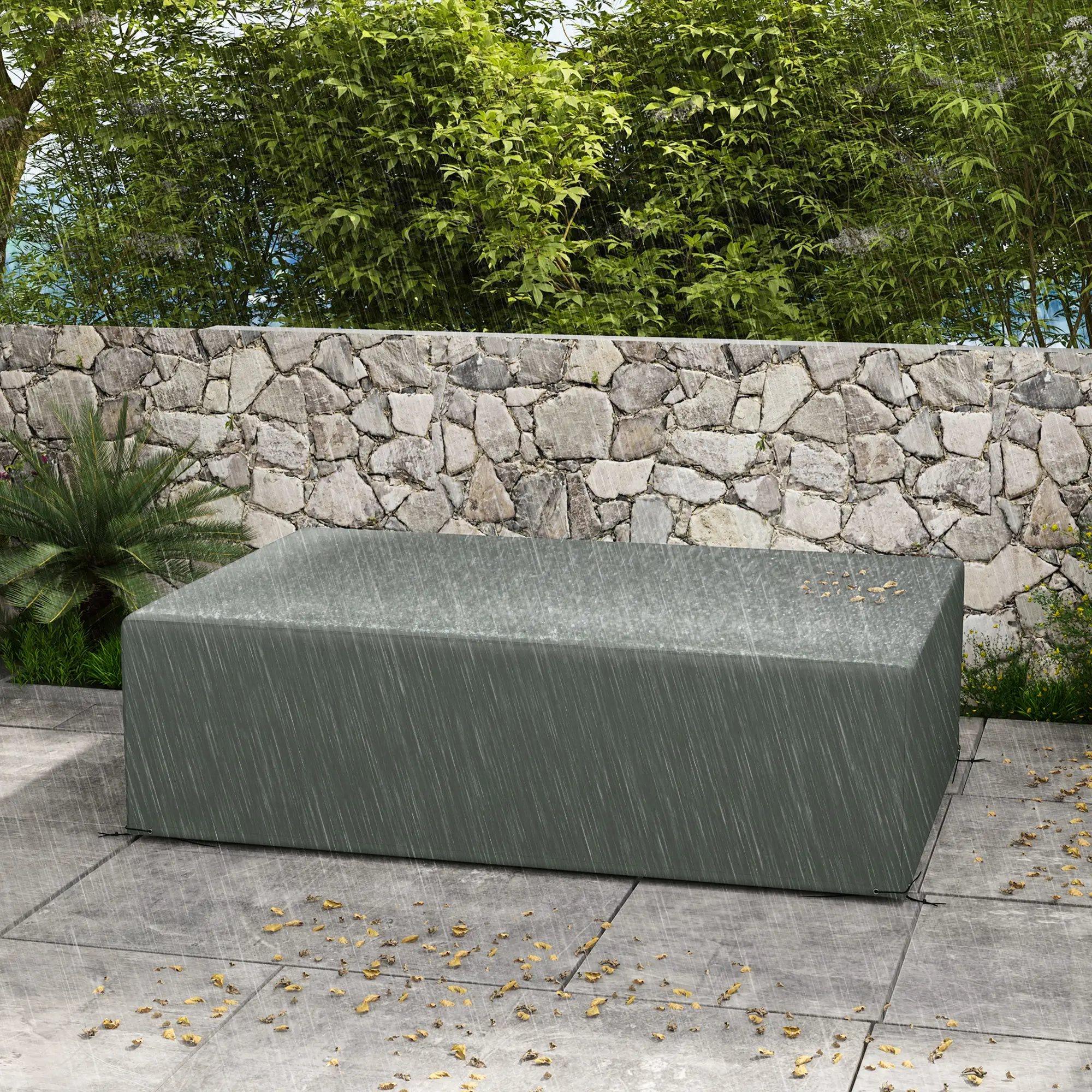 Waterproof Outdoor Sectional Sofa Cover, 97" x 65" x 26", Dark Grey - Image 8