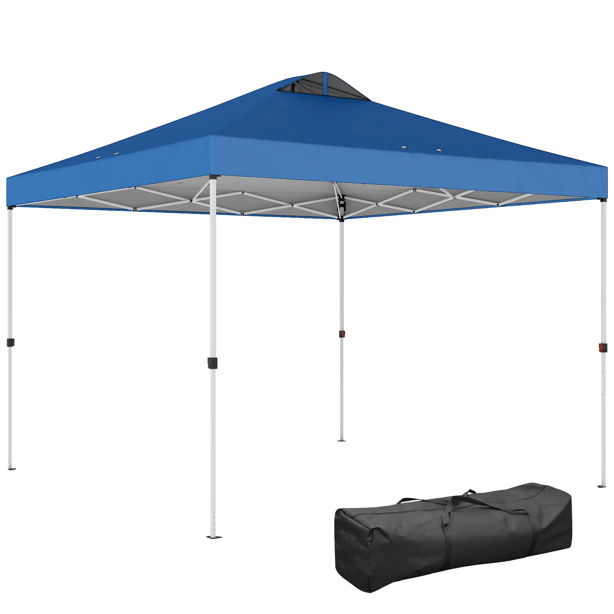 Waterproof Pop Up Canopy Tent, 9.8' x 9.8', With Carrying Bag, Blue - Image 11