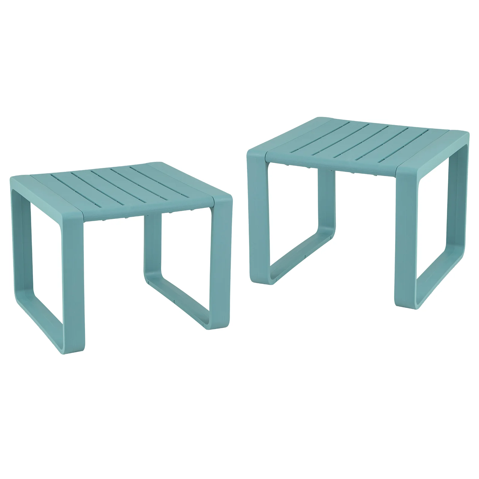 Weather Resistant Adirondack Outdoor Side Table Set Of 2, Blue - Image 4