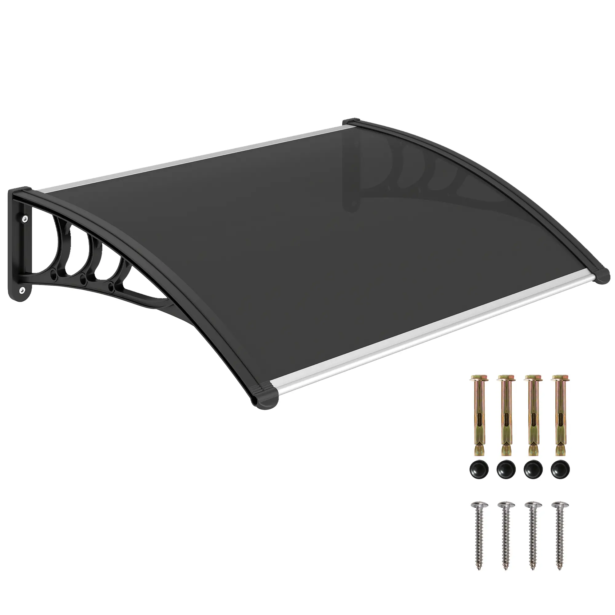 Window Awning Door Canopy, 29.9" x 39.4", Transparent Polycarbonate Cover - Image 11