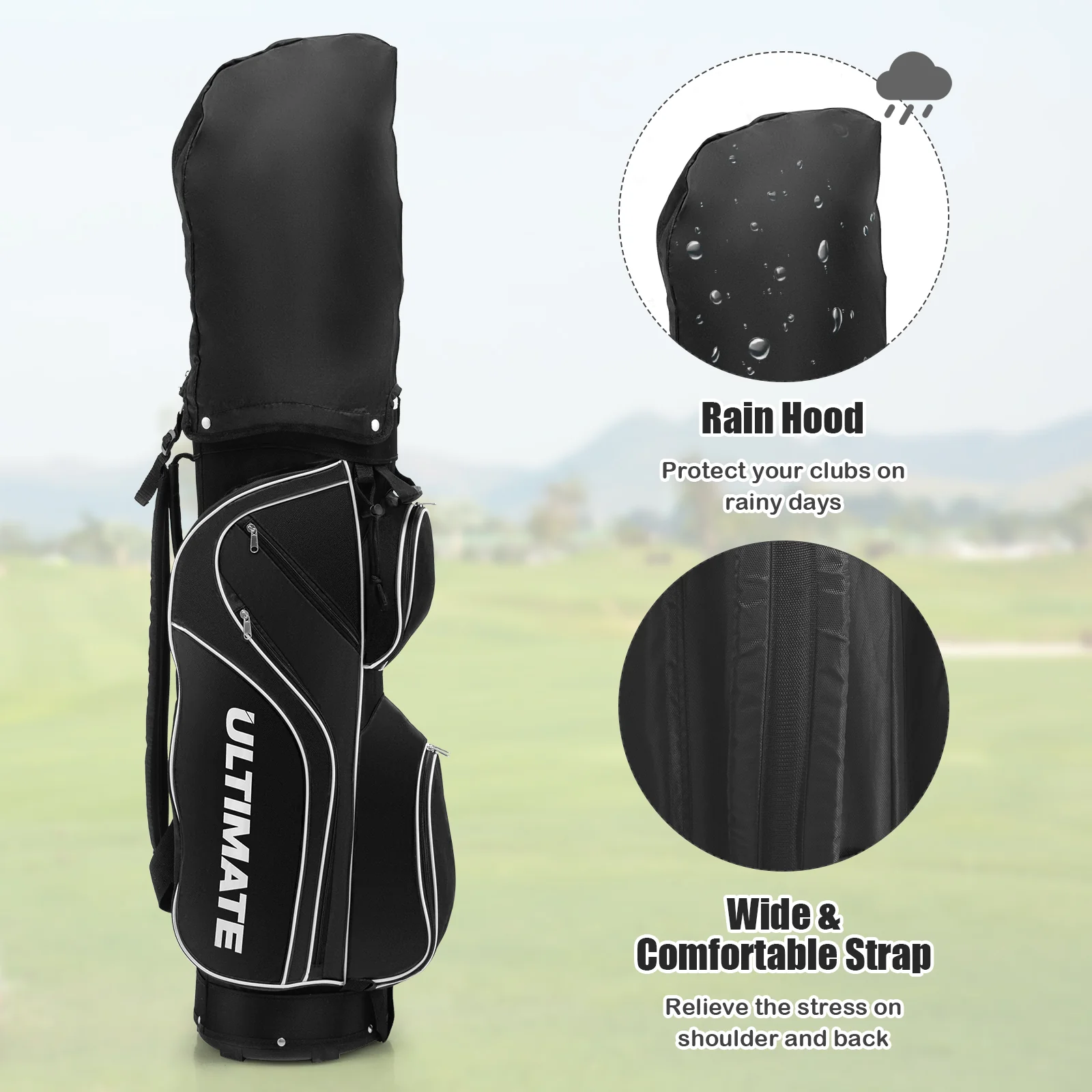 Women's Complete Golf Club Set, 10 Pieces, Alloy Driver, Black - Image 9