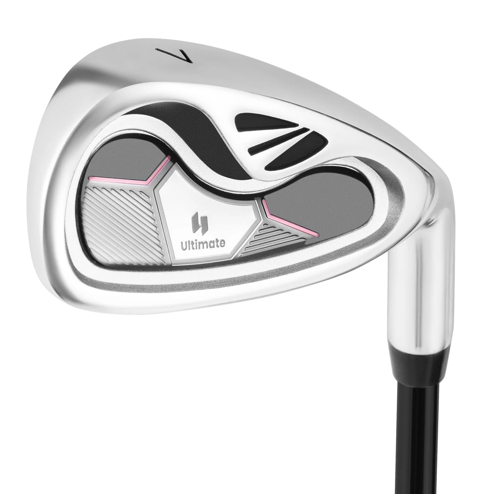 Women's Iron Golf Club, Graphite Shaft, Headcover, Silver