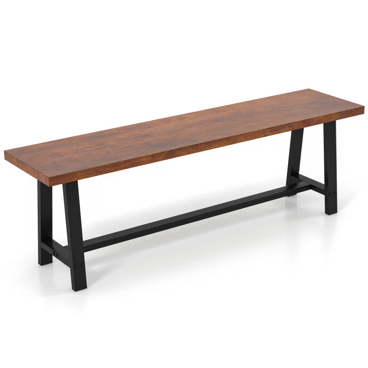 Wood Bed Frame, Dining Bench, Rattan Nightstand, Twin/Full/Queen Size - Image 4
